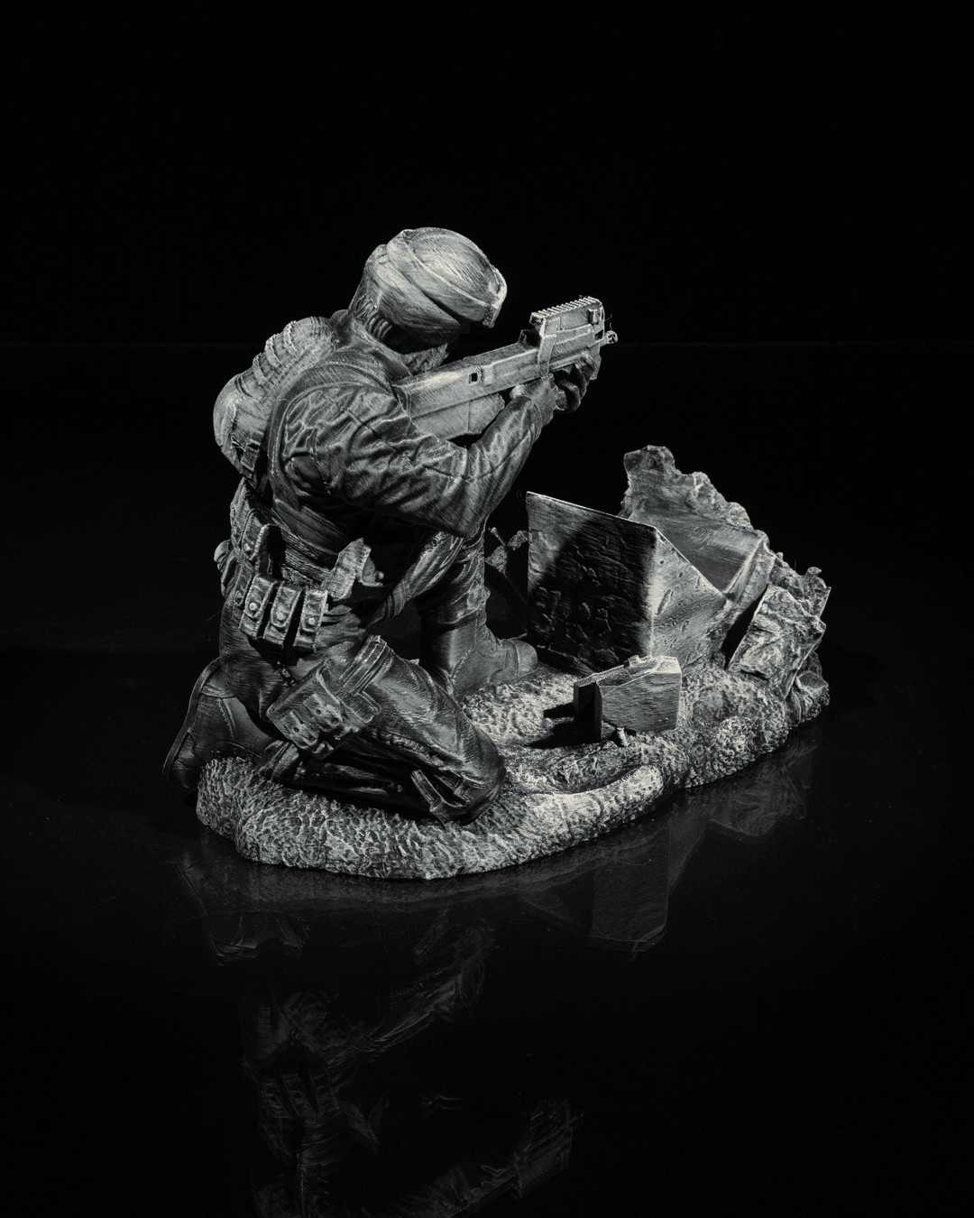 Barricade Soldier Controller Holder – 3D Printed Military Gaming Stand |