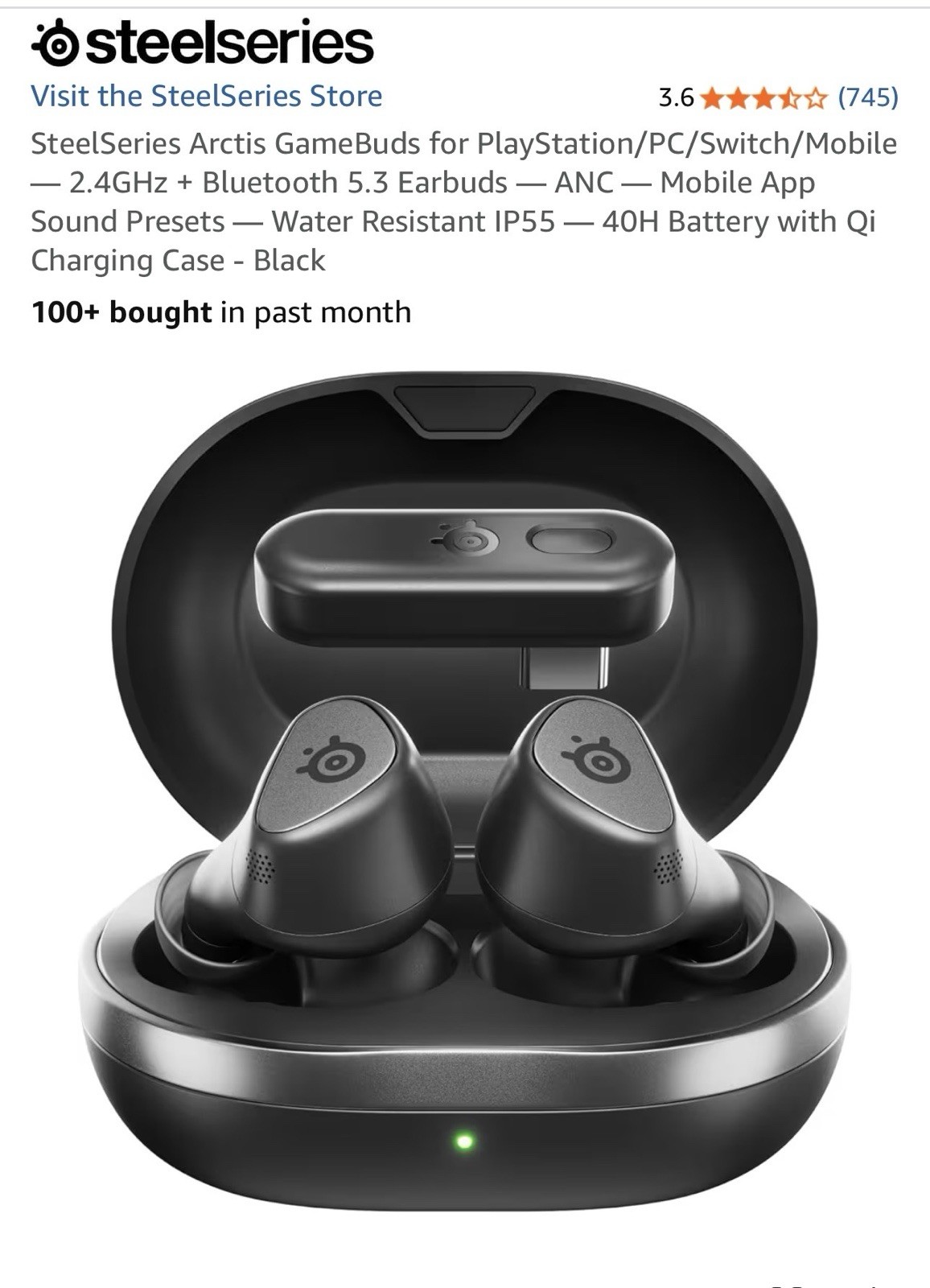 SteelSeries – Arctis GameBuds True Wireless Noise Cancelling Gaming Earbuds