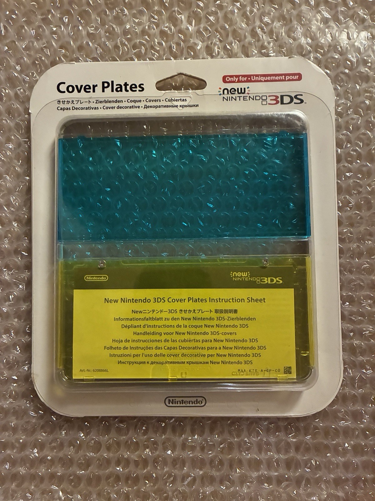 New Nintendo 3DS Kisekae Cover Plates No.021 – Clear Blue & Yellow