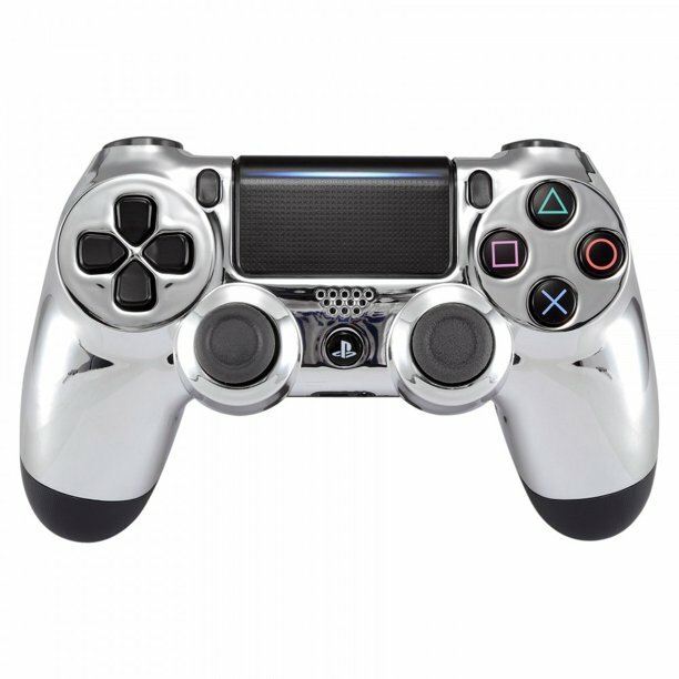 Chrome silver Custom UN-MODDED Controller Exclusive Design for PS4