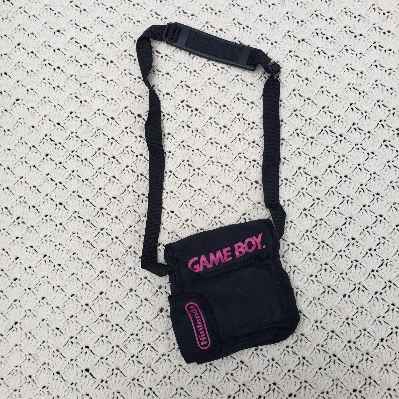 Vtg Nintendo Gameboy Cross Body Carrier Case Bag Black