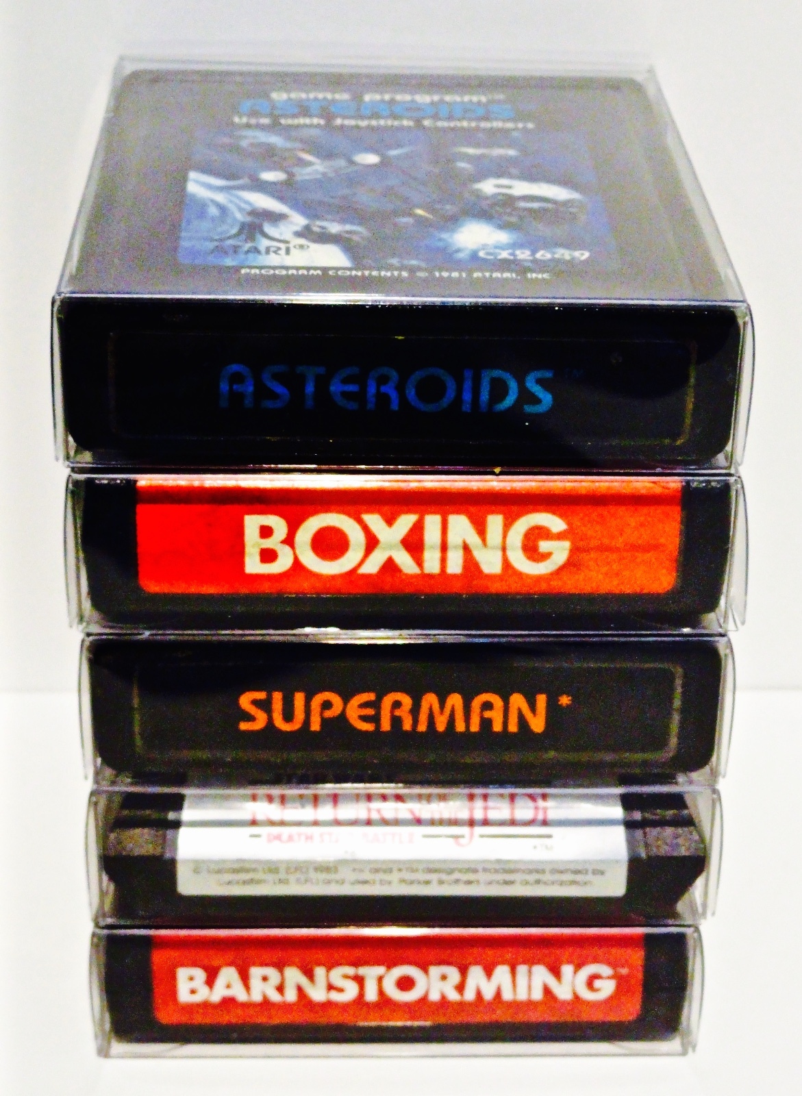 10 Cartridge Protectors For ATARI 2600 / 7800 Clear Custom Made Box Case Read!