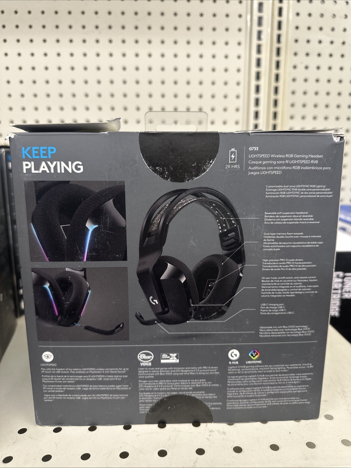 Logitech G733 LIGHTSPEED Wireless Gaming Headset with suspension headband A12