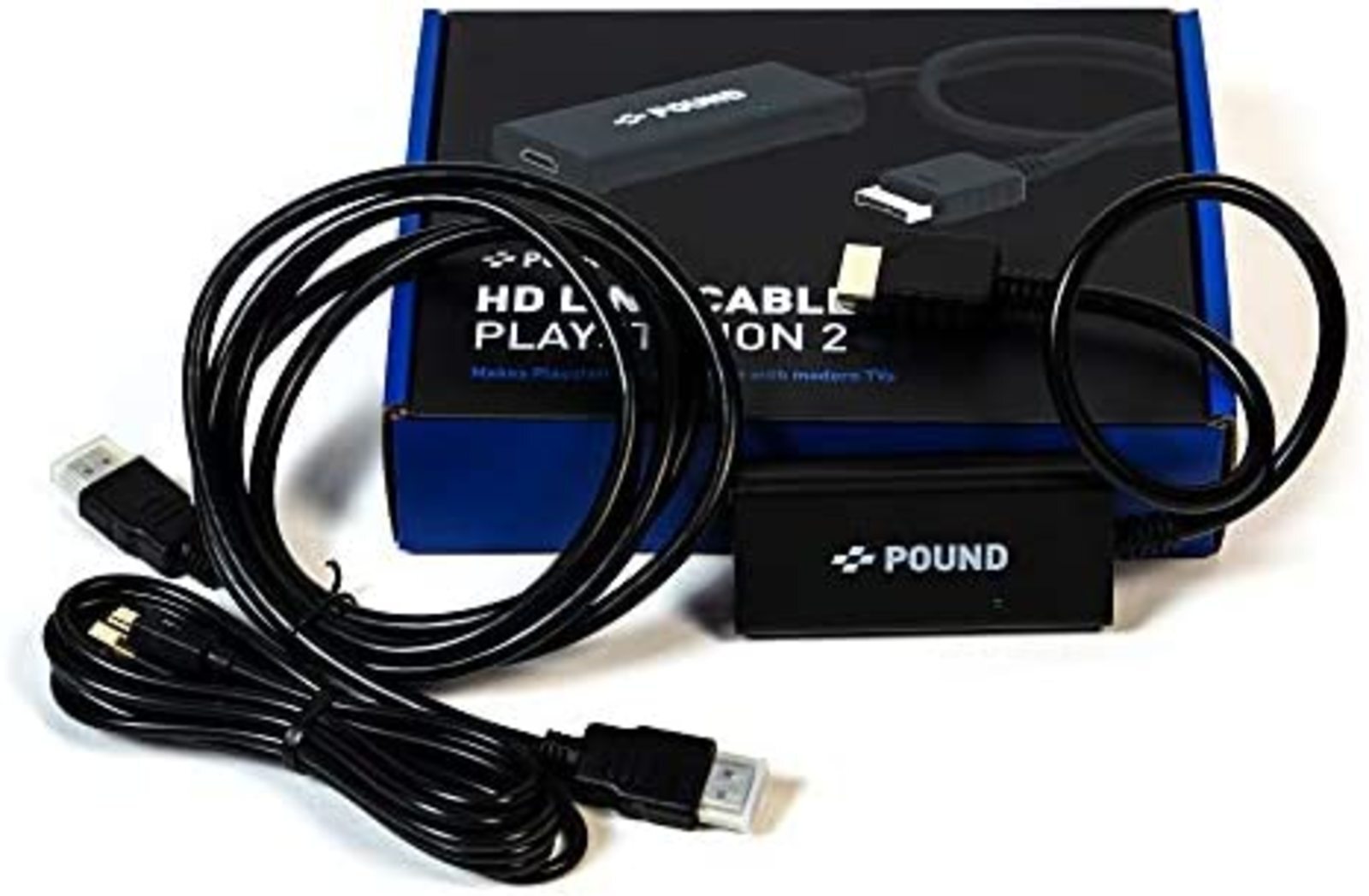 POUND PS2 & PS1 dedicated HDMI conversion converter HD LINK CABLE F/S w/Track#