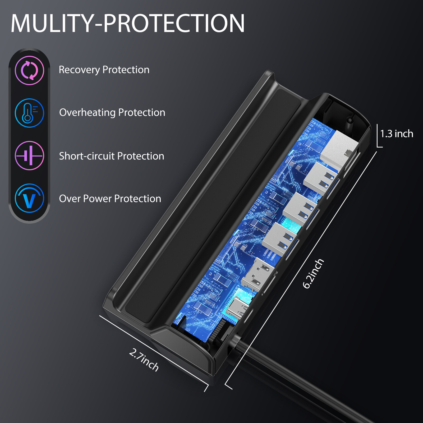 6-in-1 Steam Deck Docking Station For Valve Steam Deck Charging Game For HDMI TV