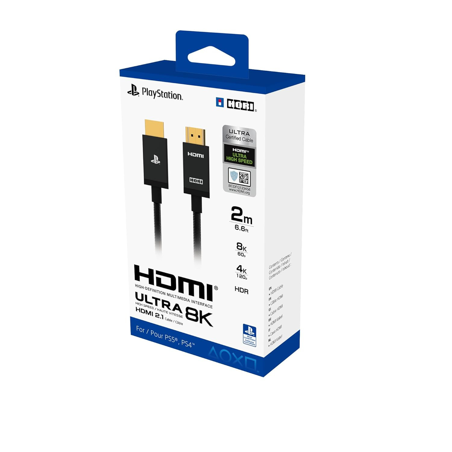 Hori Ultra High Speed HDMI Cable for Playstation® 5 – Officially Licensed by Son