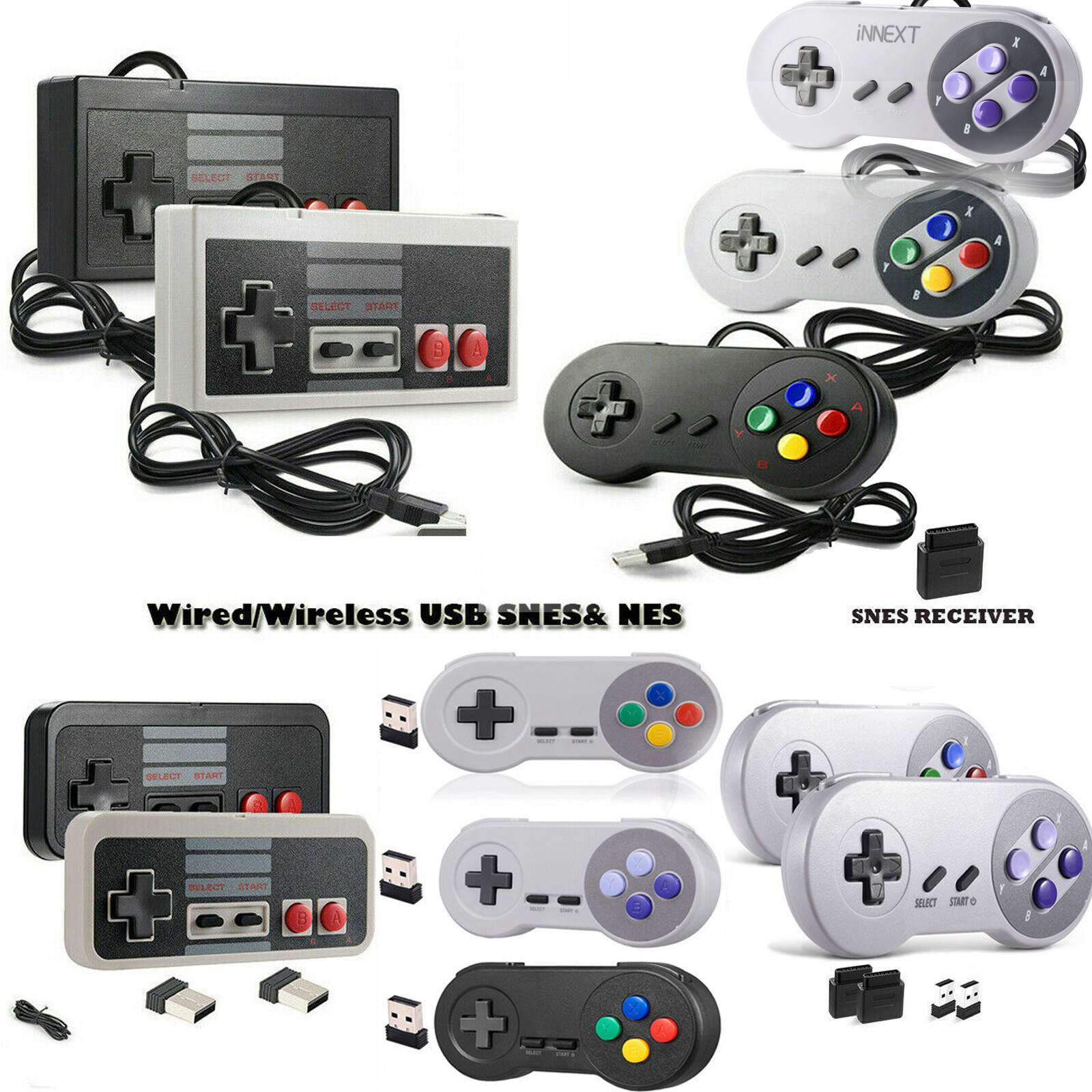 For Nintendo64 N64 USB Controller/ SNES Gamepad Joystick For PC MAC Raspberry Pi