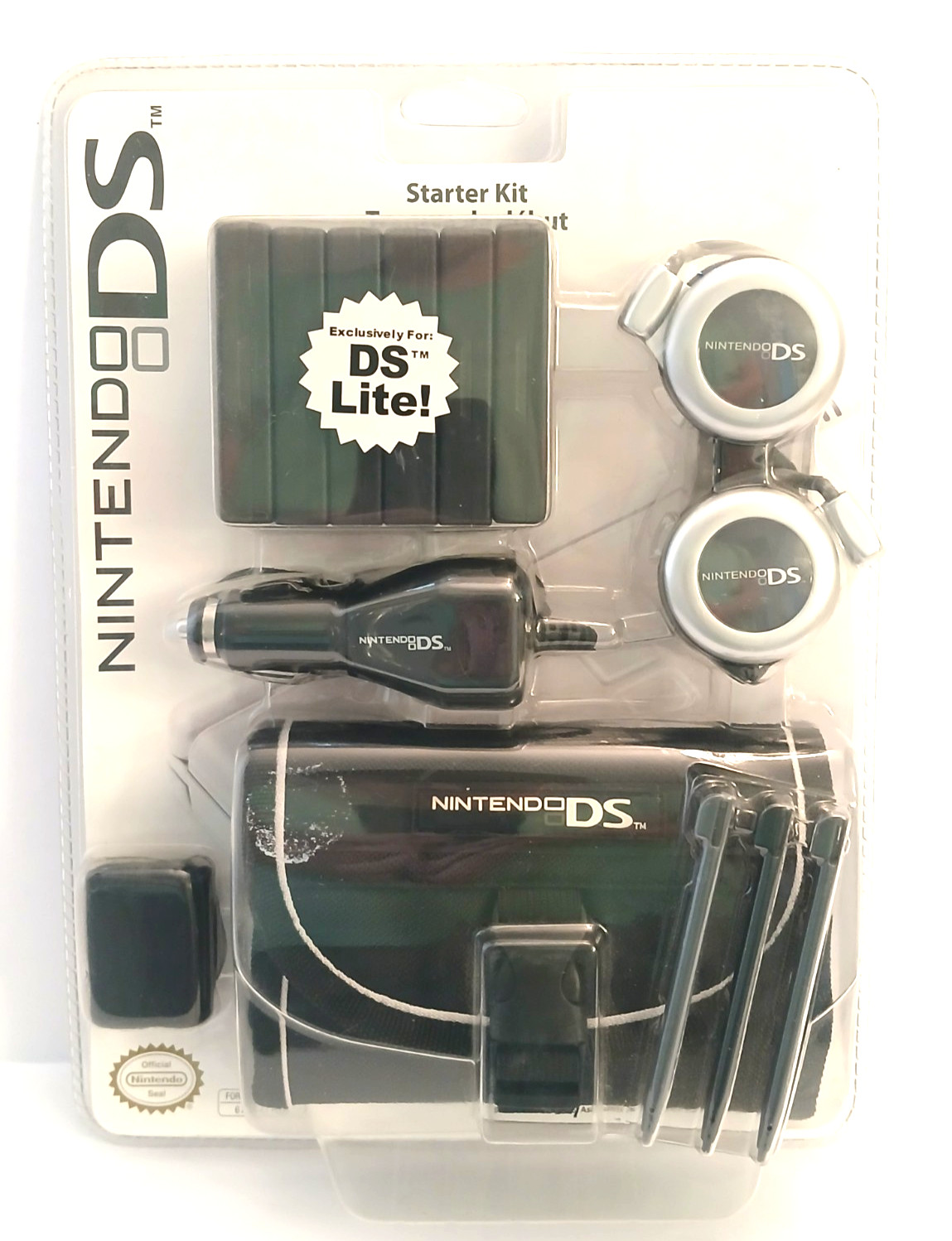 Nintendo DS Accessories Starter Kit Power A Official Earphones Case More Black