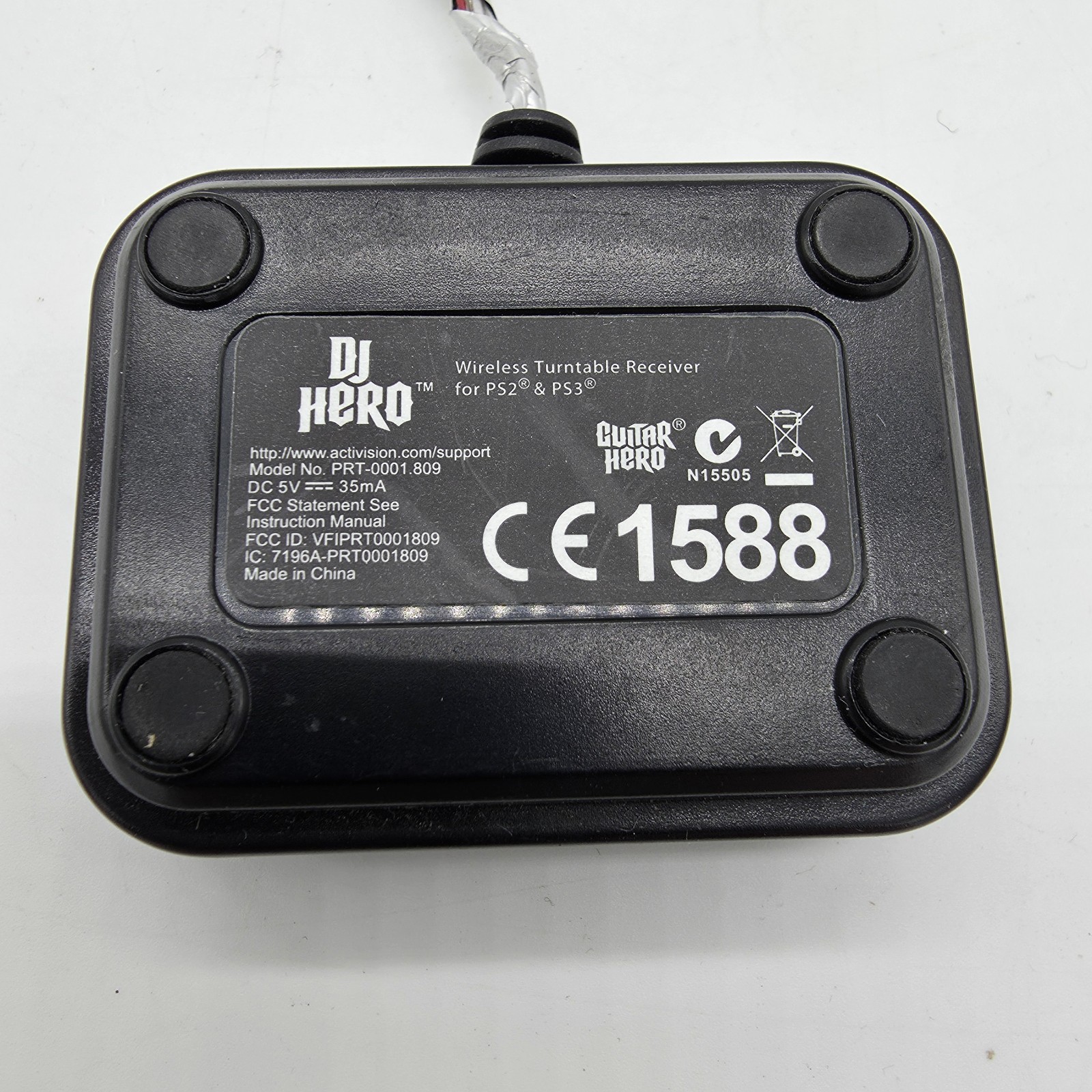 DJ Hero Wireless Turntable Receiver USB Dongle for PS2 PS3 Model PRT-0001.809