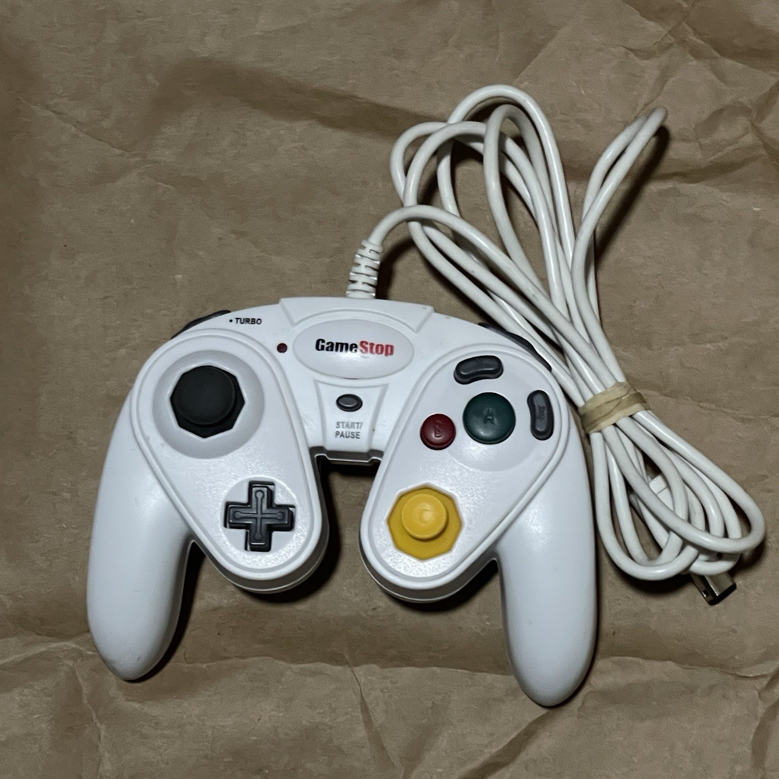 Gamestop Nintendo Gamecube White Wired Video Game Controller Tested Working
