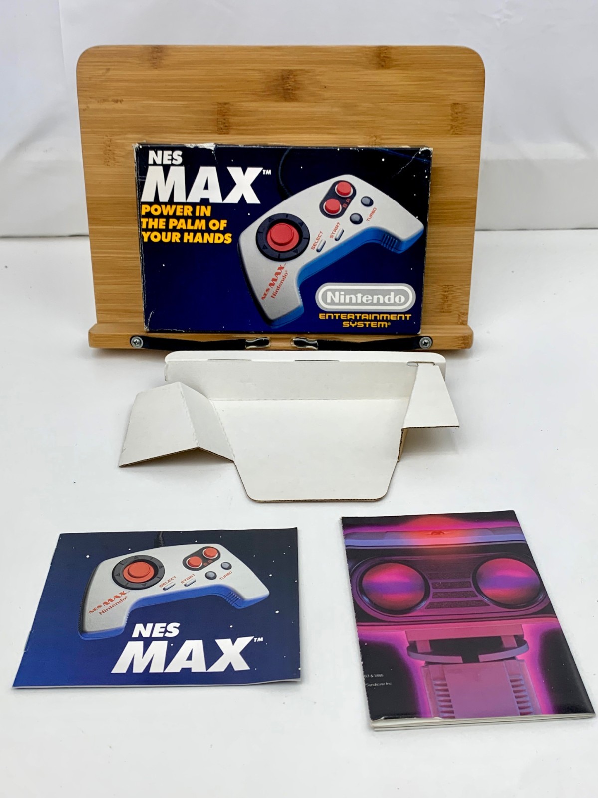 1988 Nintendo NES Accessory – NES Max Controller Box 2 Manual Poster Cardboard