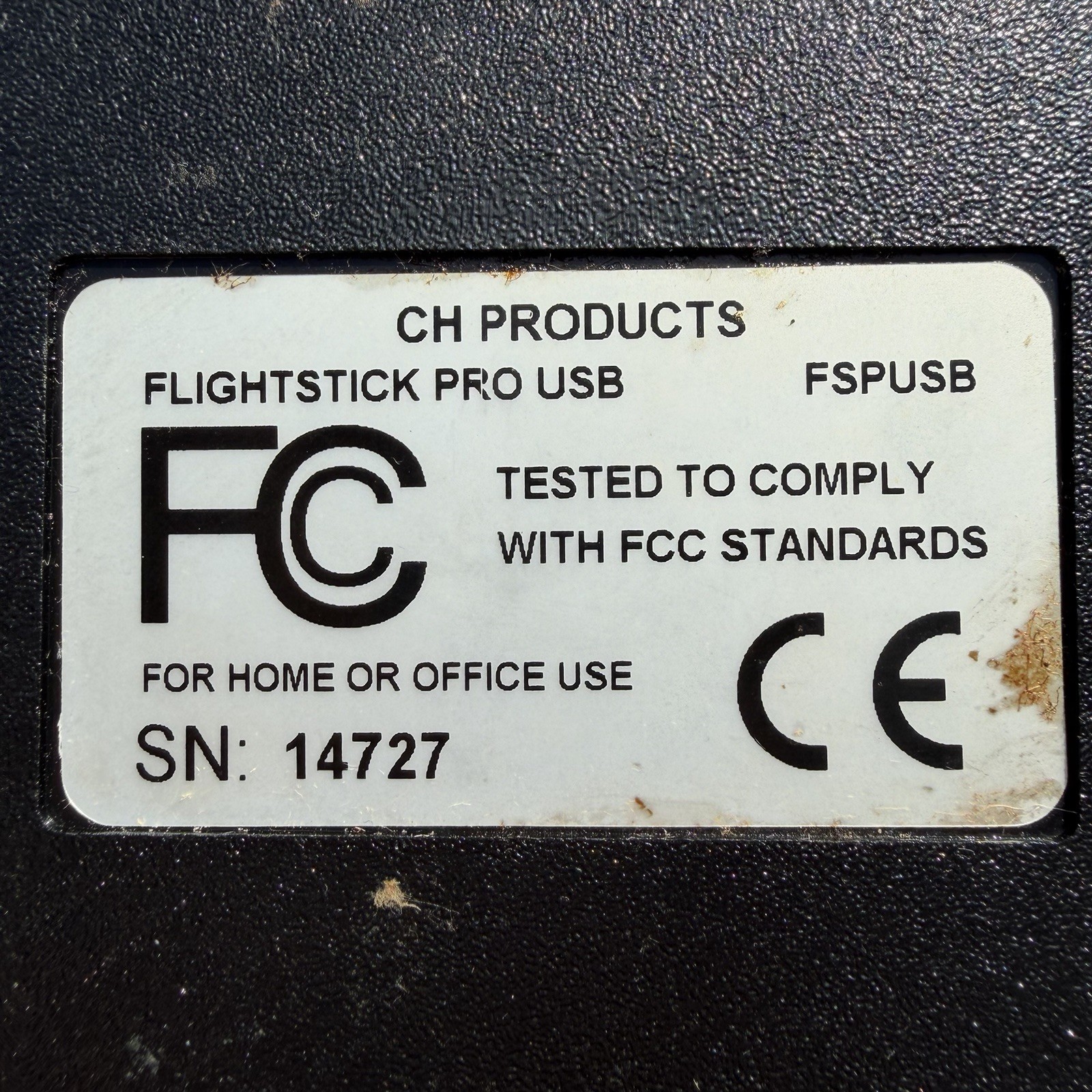 CH Products Flightstick Pro USB FSPUSB B17 SOLD INDIVIDUALLY