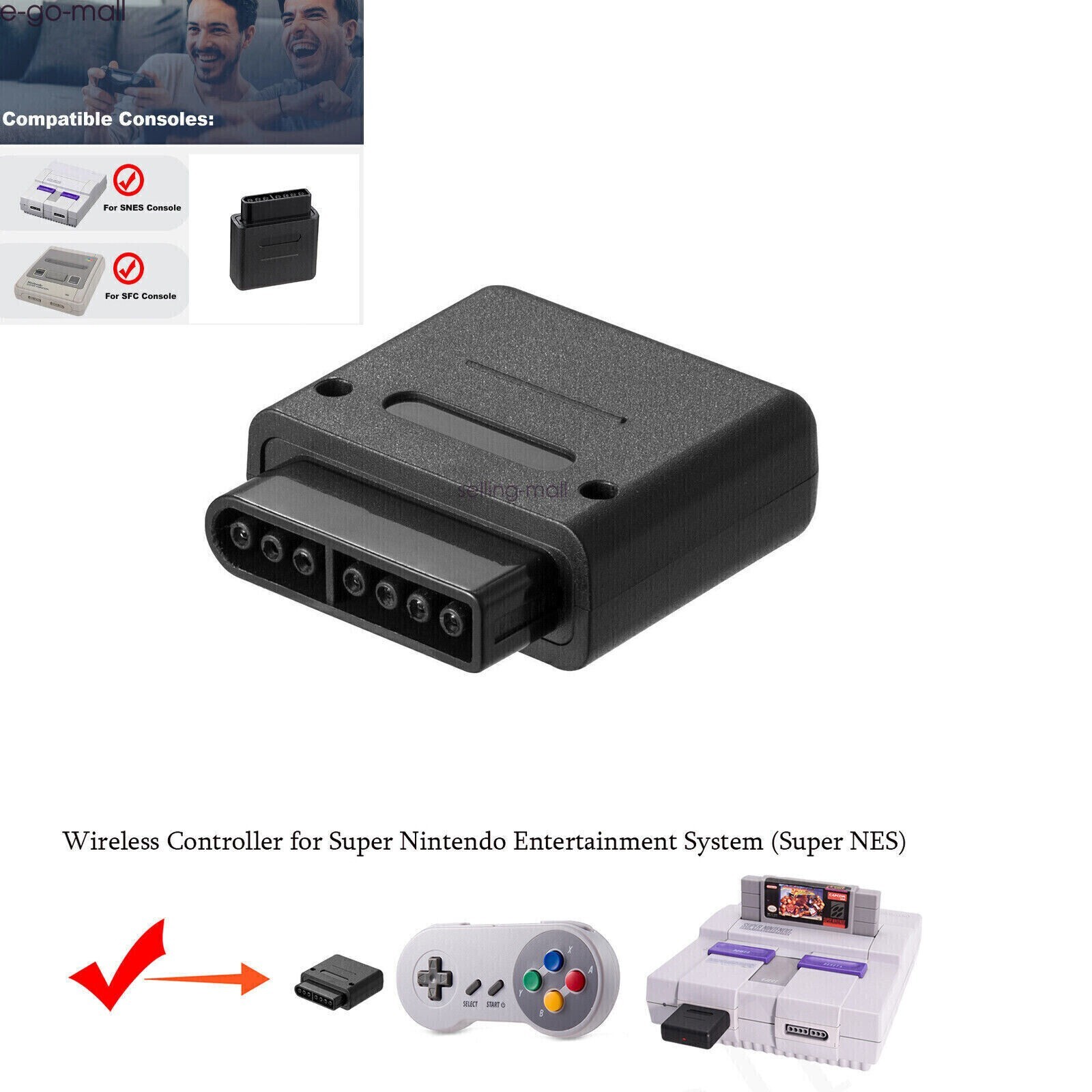 Wireless SNES Switch Controller for Switch ONLINE Steam PC Windows Respberry