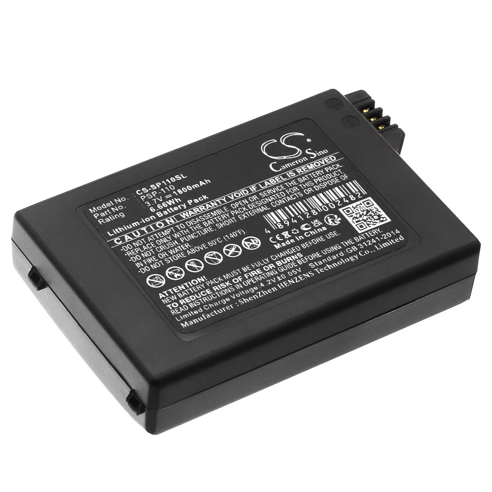 1800Mah Battery PSP-110 for Sony PSP-1000,PSP-1000G1,PSP-1000G1W,PSP-1000K,PSP-1