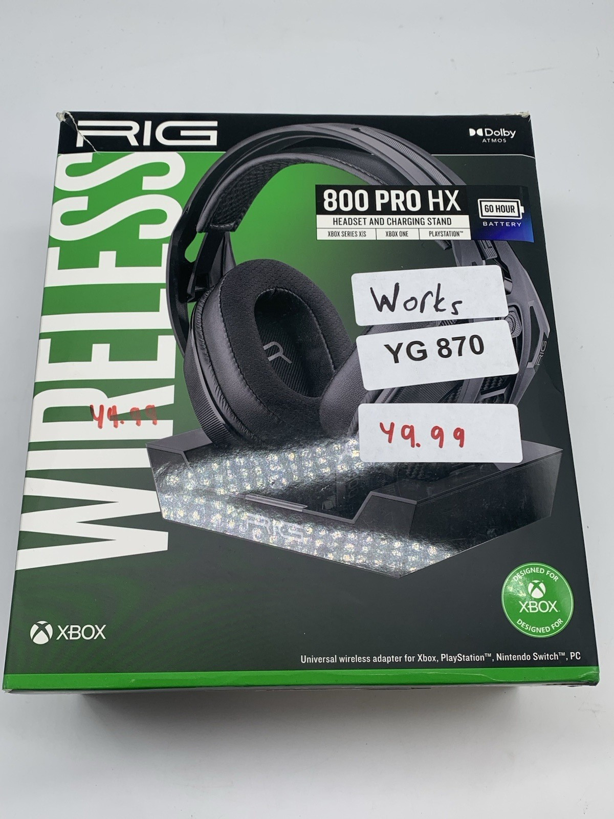 Nacon Rig 800 Pro HX Wireless Headset Black