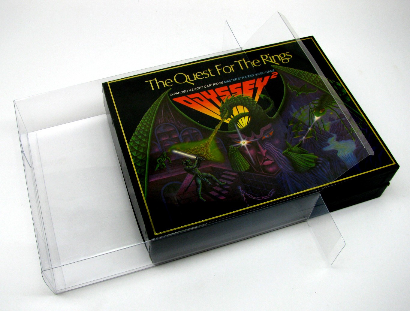 3x CLEAR PLASTIC PROTECTIVE BOX / SLEEVE FOR BIG BOX MAGNAVOX ODYSSEY 2 GAMES
