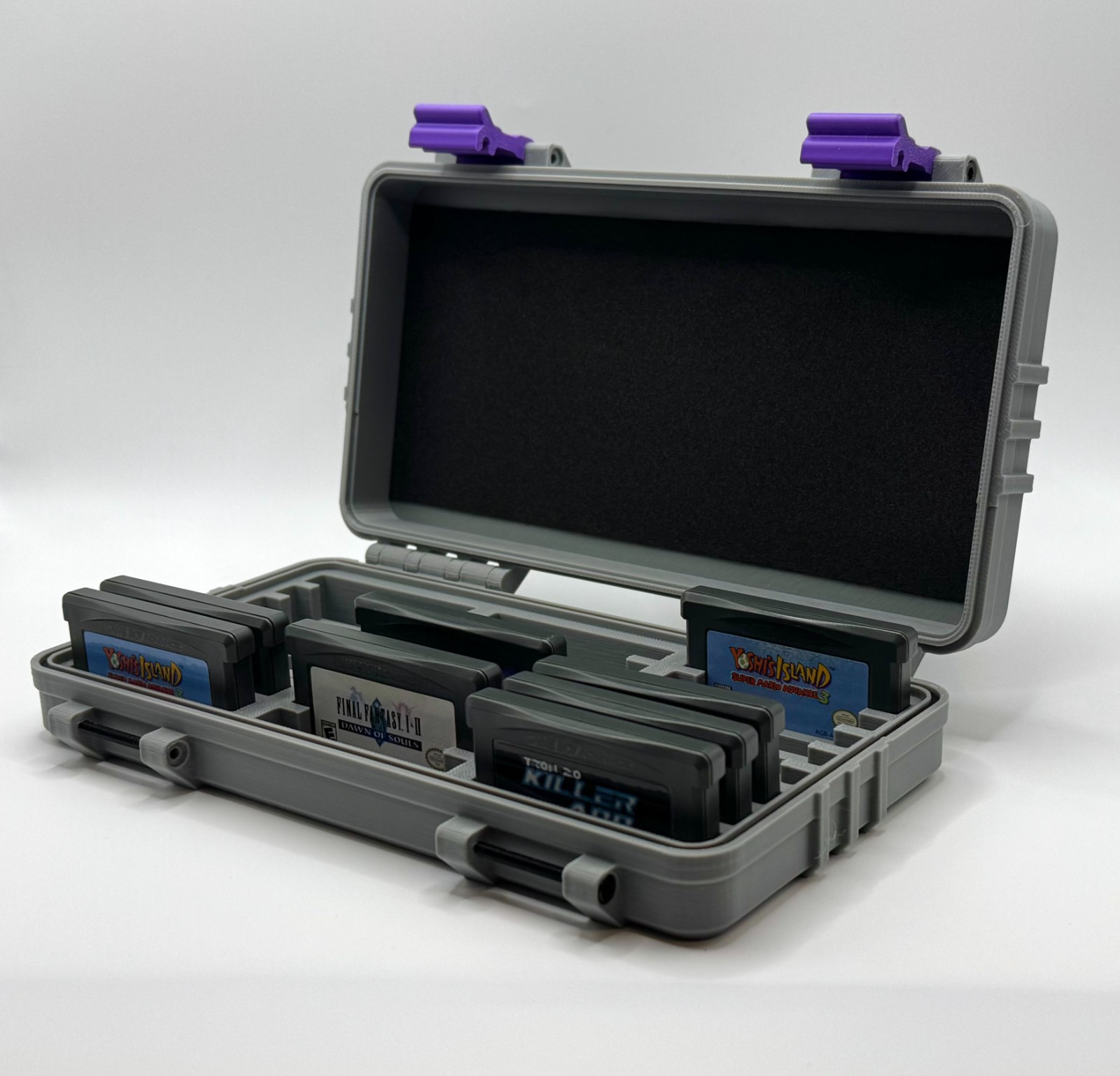GBA Game Cartridge Case: 24-Capacity Protective Storage w/ Customizable Colors