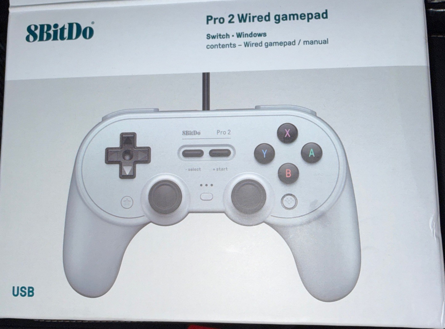 8BitDo Pro 2 Wired Gamepad USB 82BD Gray *Free-Ship* Open Box! OEM