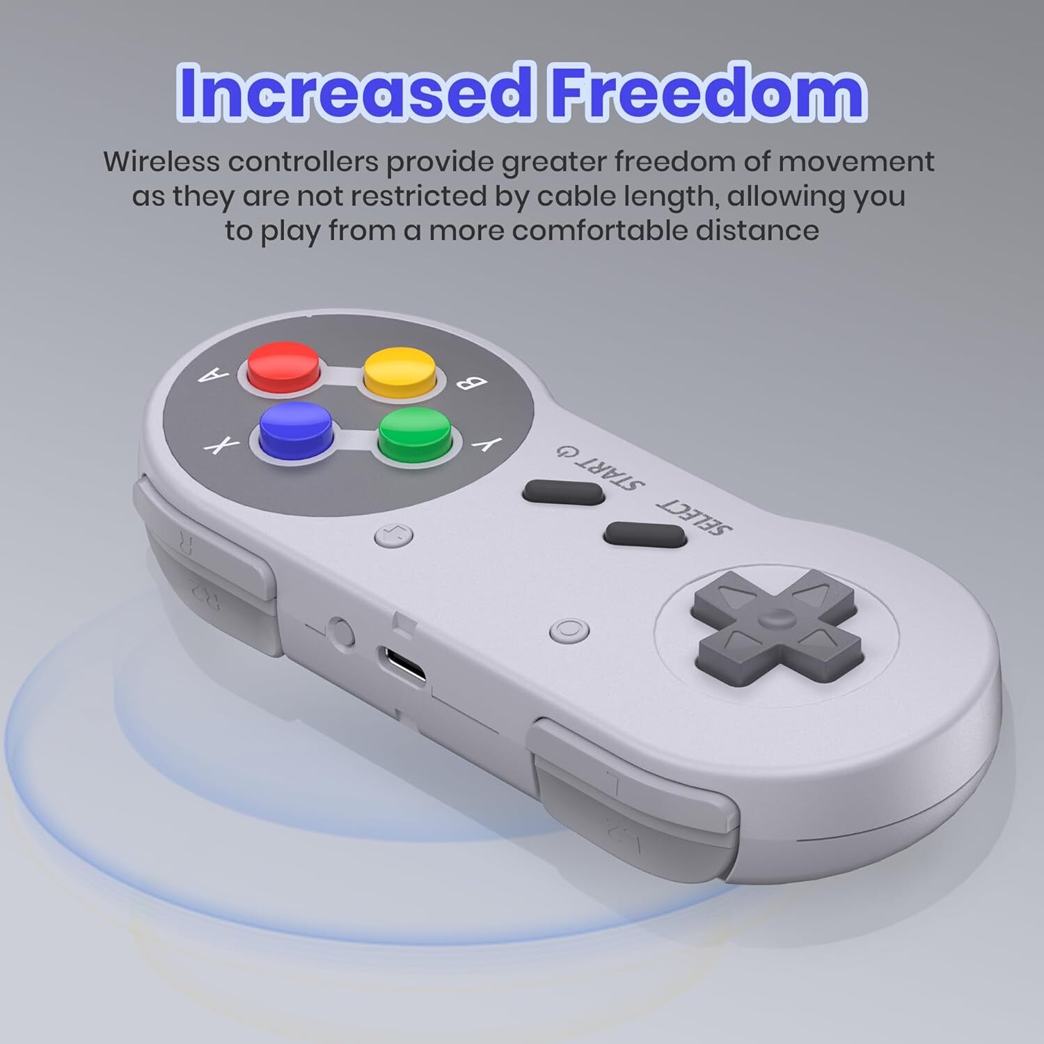 2.4 GHz Wireless SNES Switch Online Controller GamePad for Switch,PC,Mac OS,SNES
