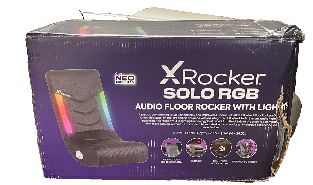XRocker Solo RGB Audio Floor Rocker With NEO Lights game chair