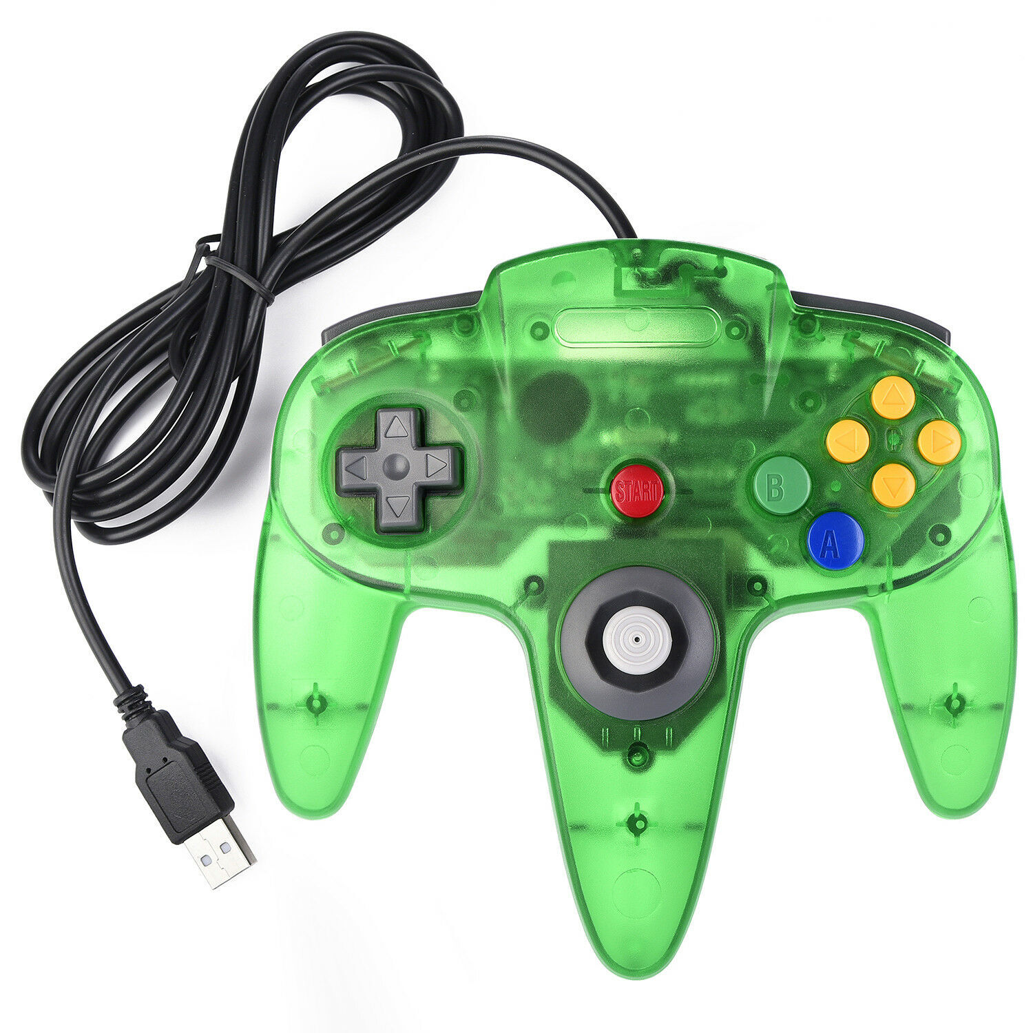 For Nintendo N64 USB Controller Gamepad Joystick For PC MAC Raspberry Pi 3 2PCS