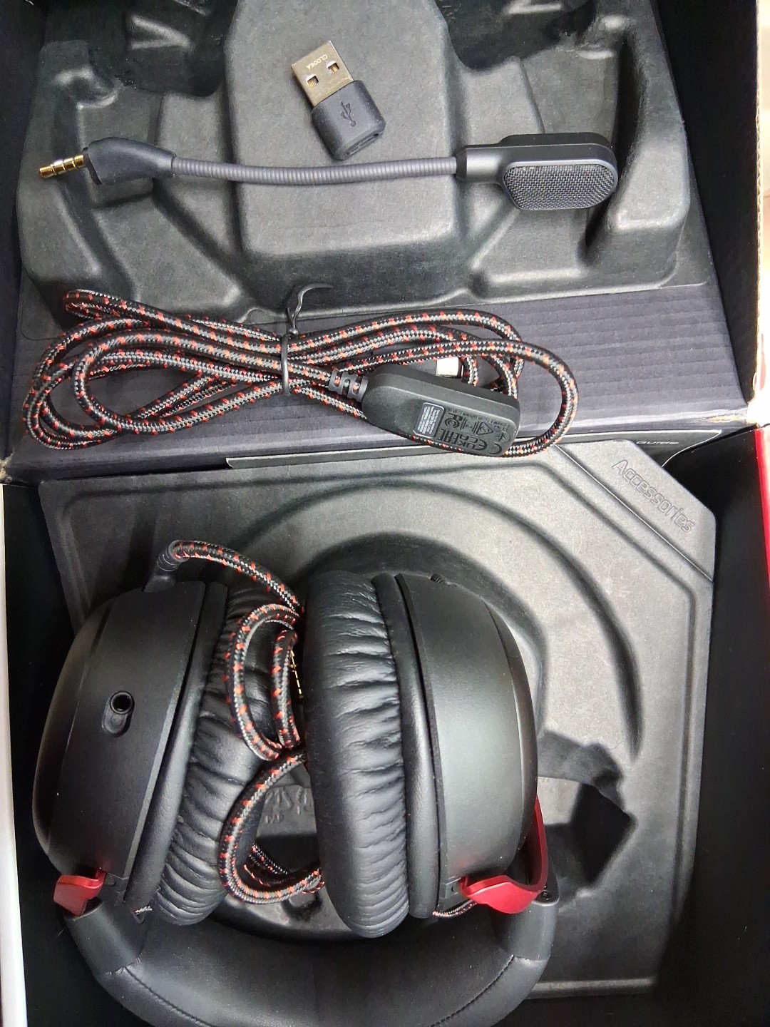 HyperX Cloud III Over-Ear Gaming Headset – Black/Red Excellent Cond Open Box