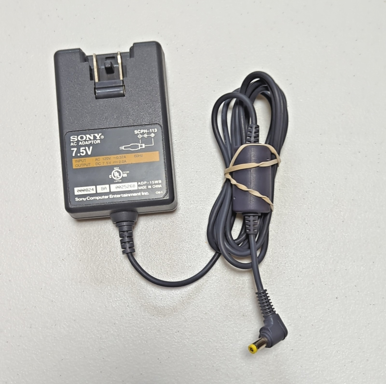 Sony SCPH-113 AC Adapter ADP-15WB for PlayStation 1 Console Wired Black