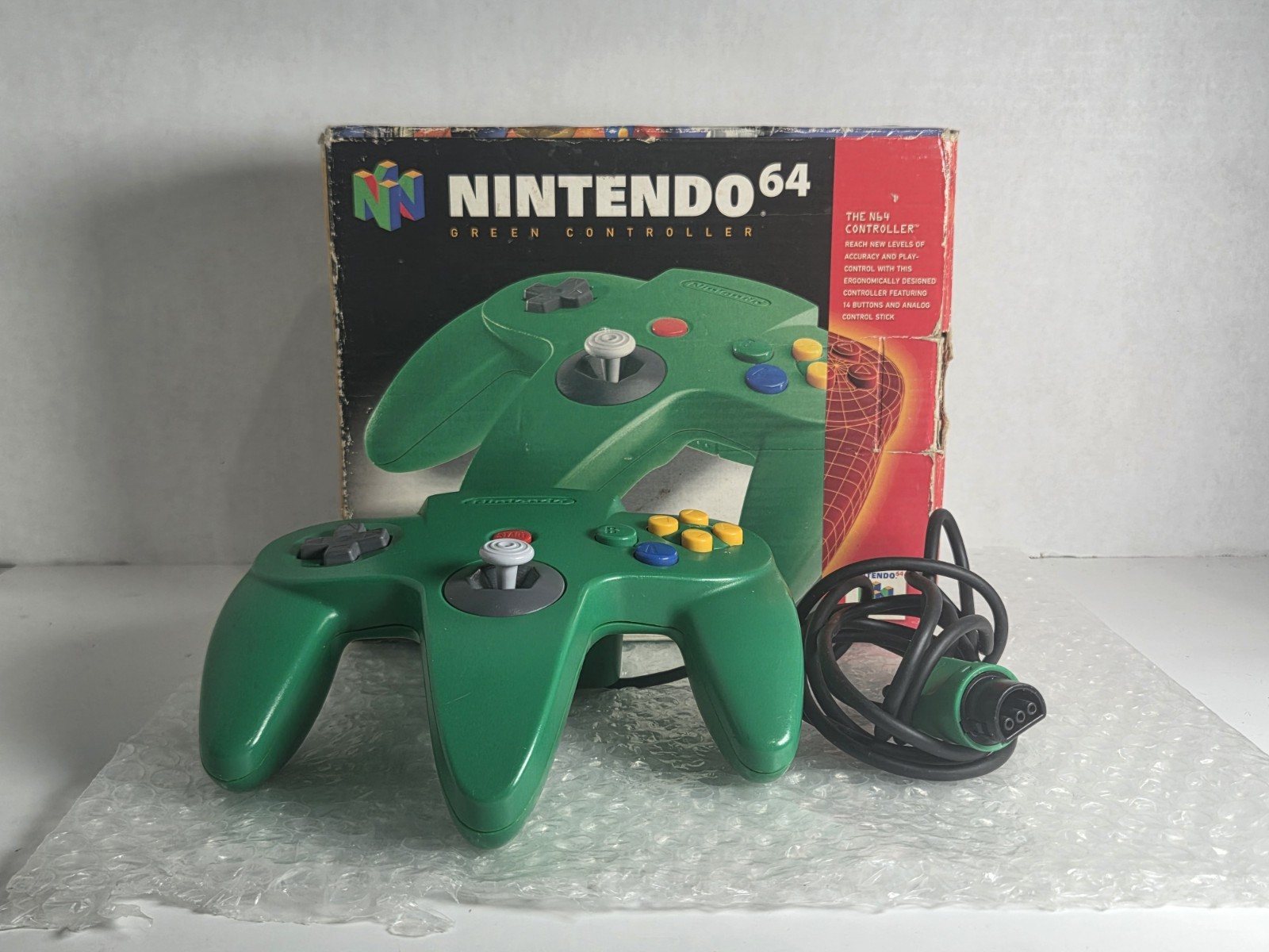 Green Controller N64 Nintendo 64 Complete In Box CIB Tested New Stick OEM 1996