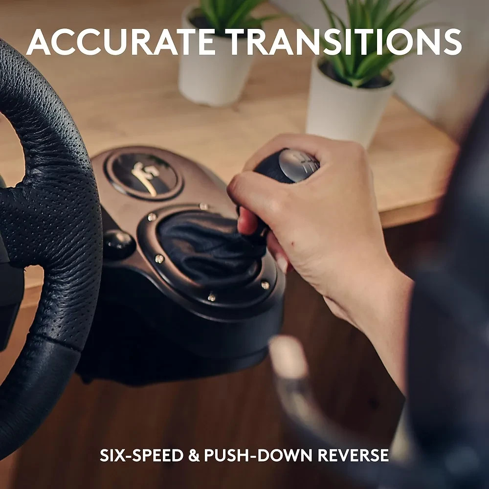 Logitech – G920 Driving Force Racing Wheel, Shifter, and Pedals for Xbox & PC