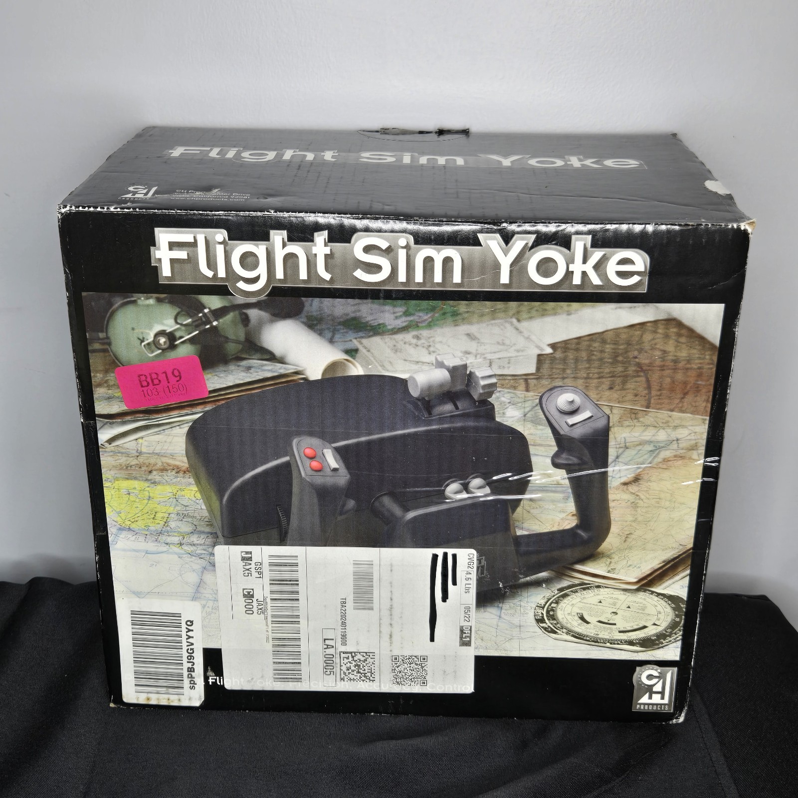 CH Products Flight SIM Yoke FSY212U *No Software Included Tested Works USB