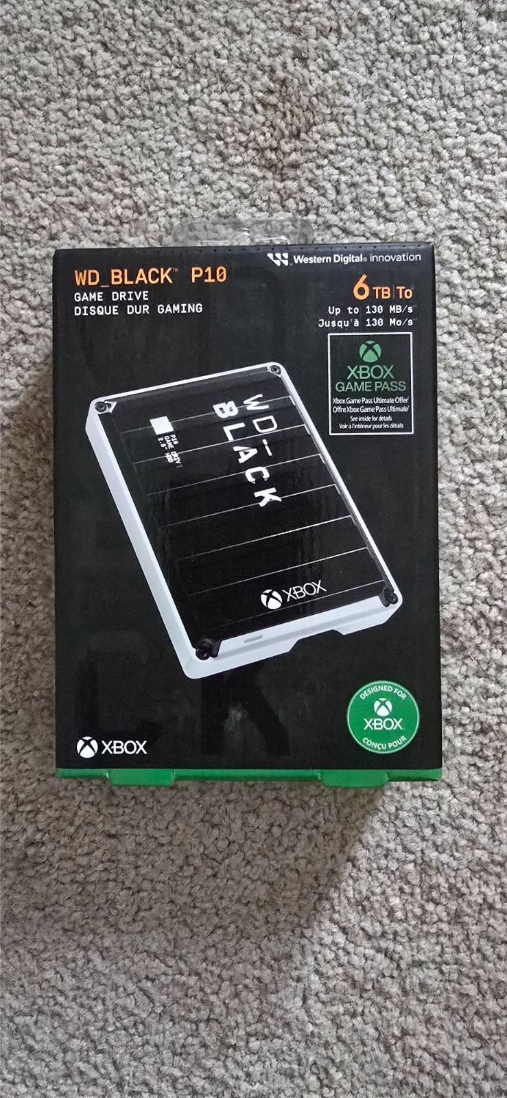 NEW Western Digital P10 Game Drive – 6TB (Black) for Xbox, PlayStation, PC
