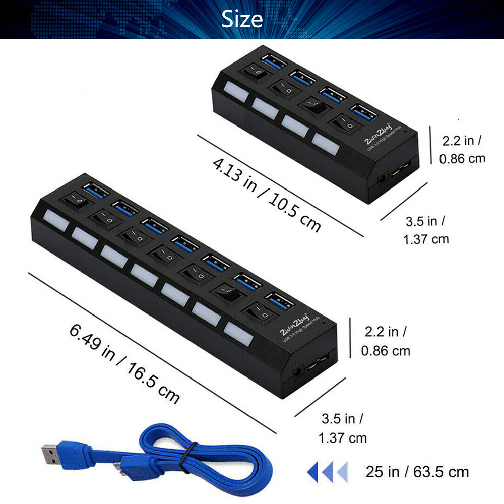 USB 3.0 HUB for PS4/ Pro/Slim/PS5/Xbox One High Speed Splitter Expension Adapter