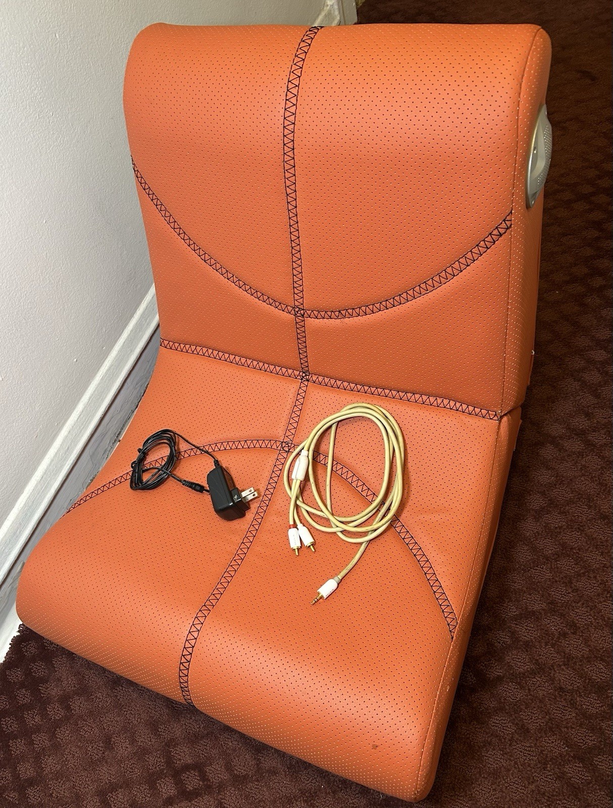 NBA X Rocker Mini Orange Gaming Chair w/ Built-in Speakers