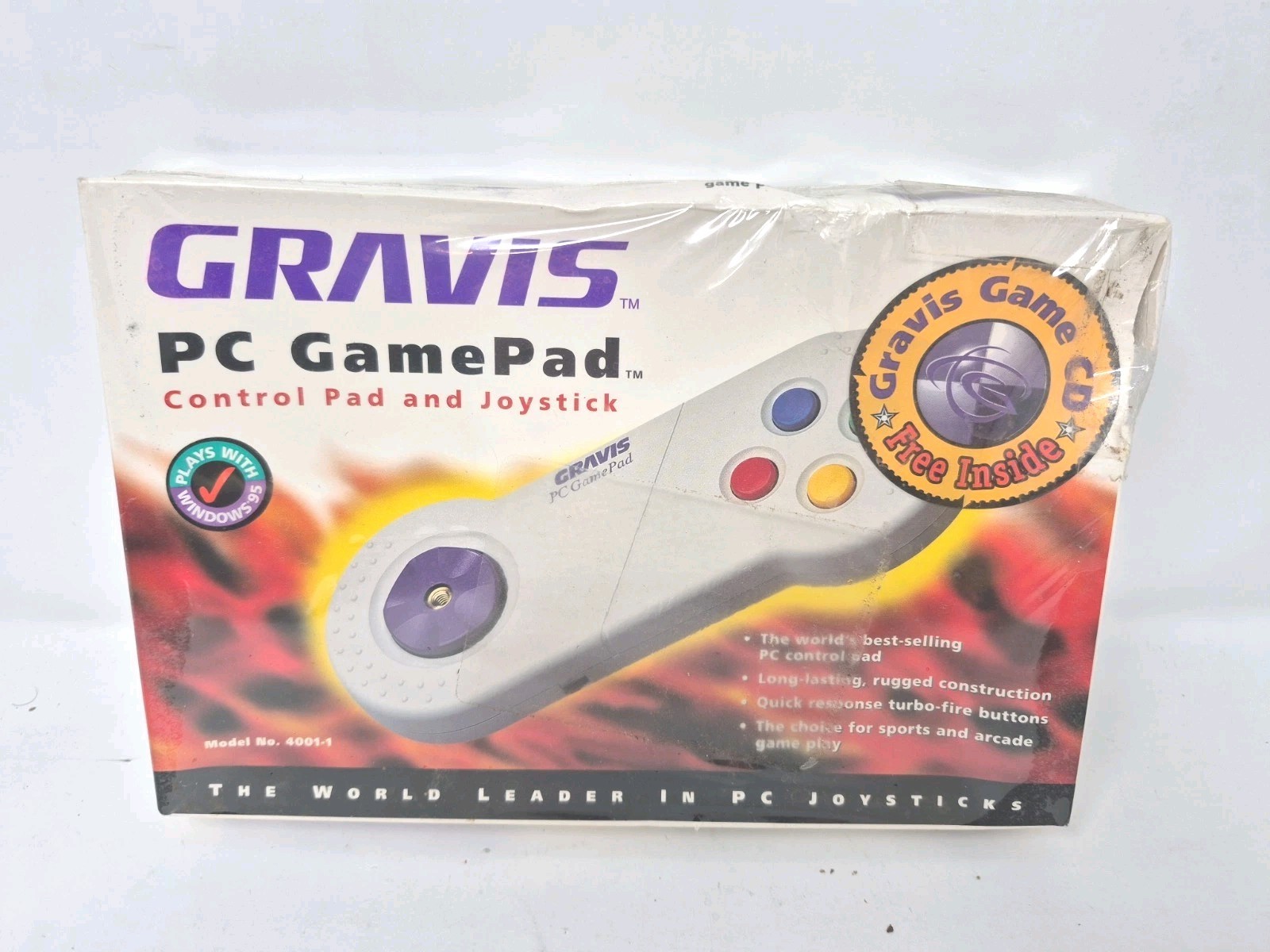 Gravis PC GamePad Control Pad and Joystick – 4001-1 – IBM PC – New Sealed