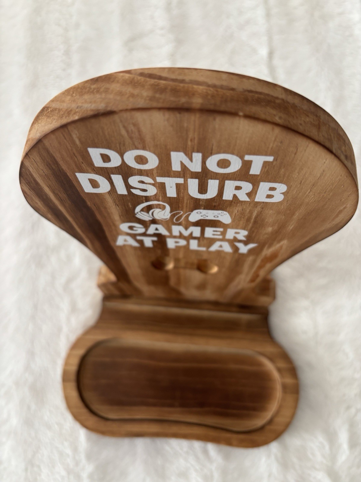Wood Video Gamer Controller Holder 11 1/2 By 7 1/2 Inches