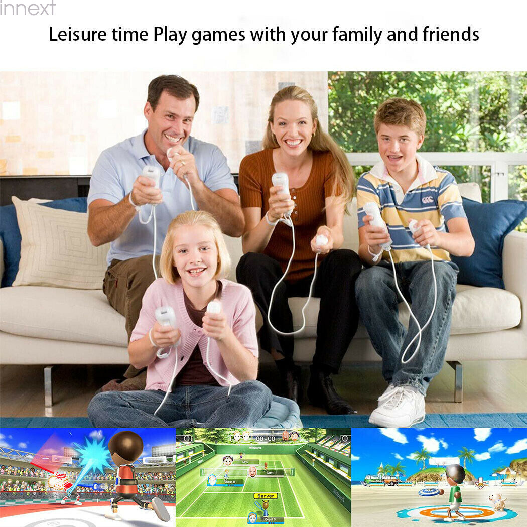 2 Pack 2in1 Motion Plus Remote and Nunchuck Controllers for Wii & Wii U Wiimote