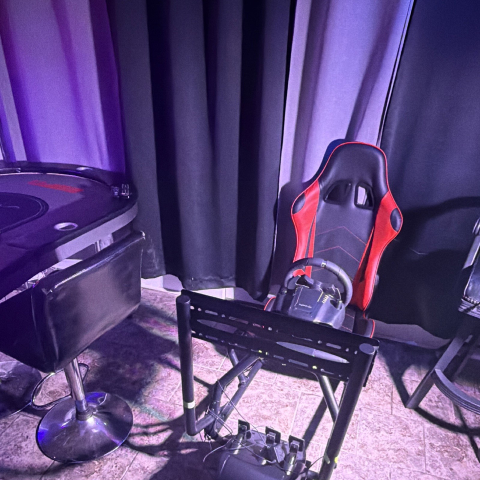 VIVO Adjustable Racing Simulator Stand for Logitech G, Metal, Black