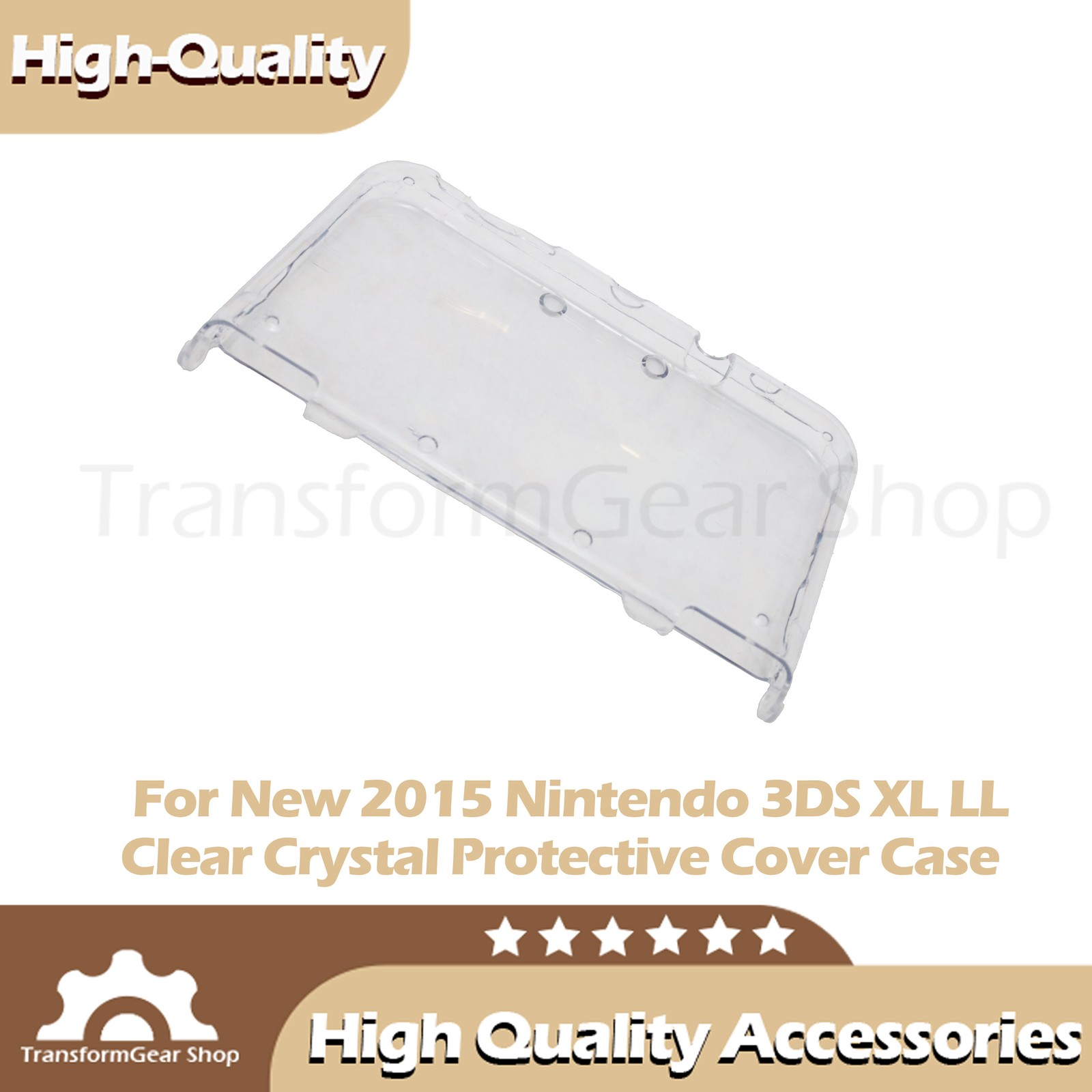 Fit Nintendo New 3DS XL/LL 2015 Clear Crystal Hard Shell Protective Case Cover