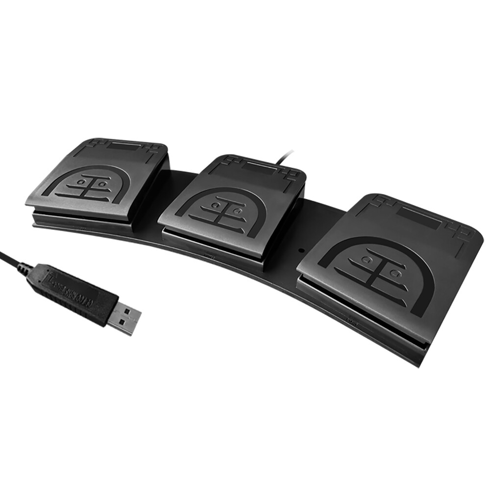 USB Triple Foot Pedal Switch Control 3 Key Footswitch Program Customized for PC