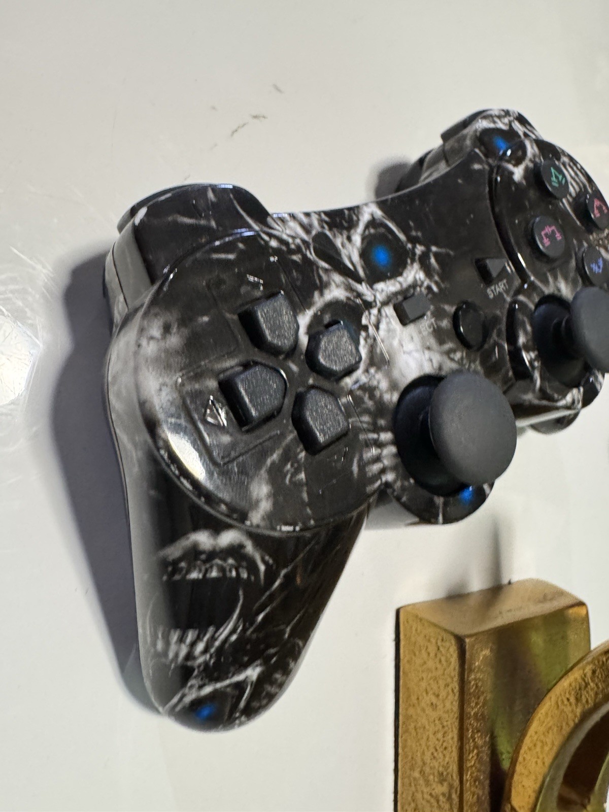 Wireless Skull Design Controller Black Gray for Sony PlayStation 3