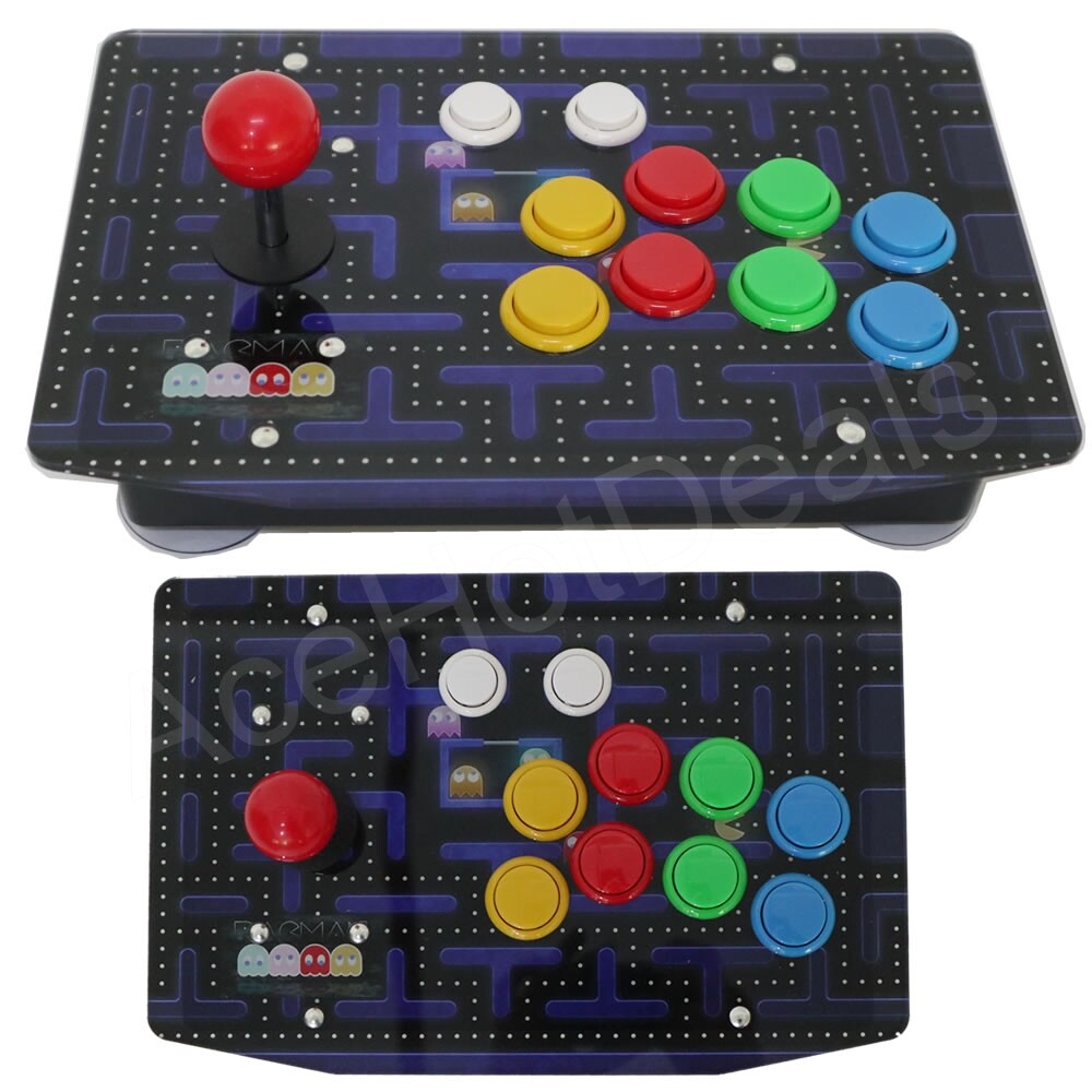 RAC-J500S Multicolor 10 Buttons Arcade Joystick Acrylic Artwork Panel For PC USB