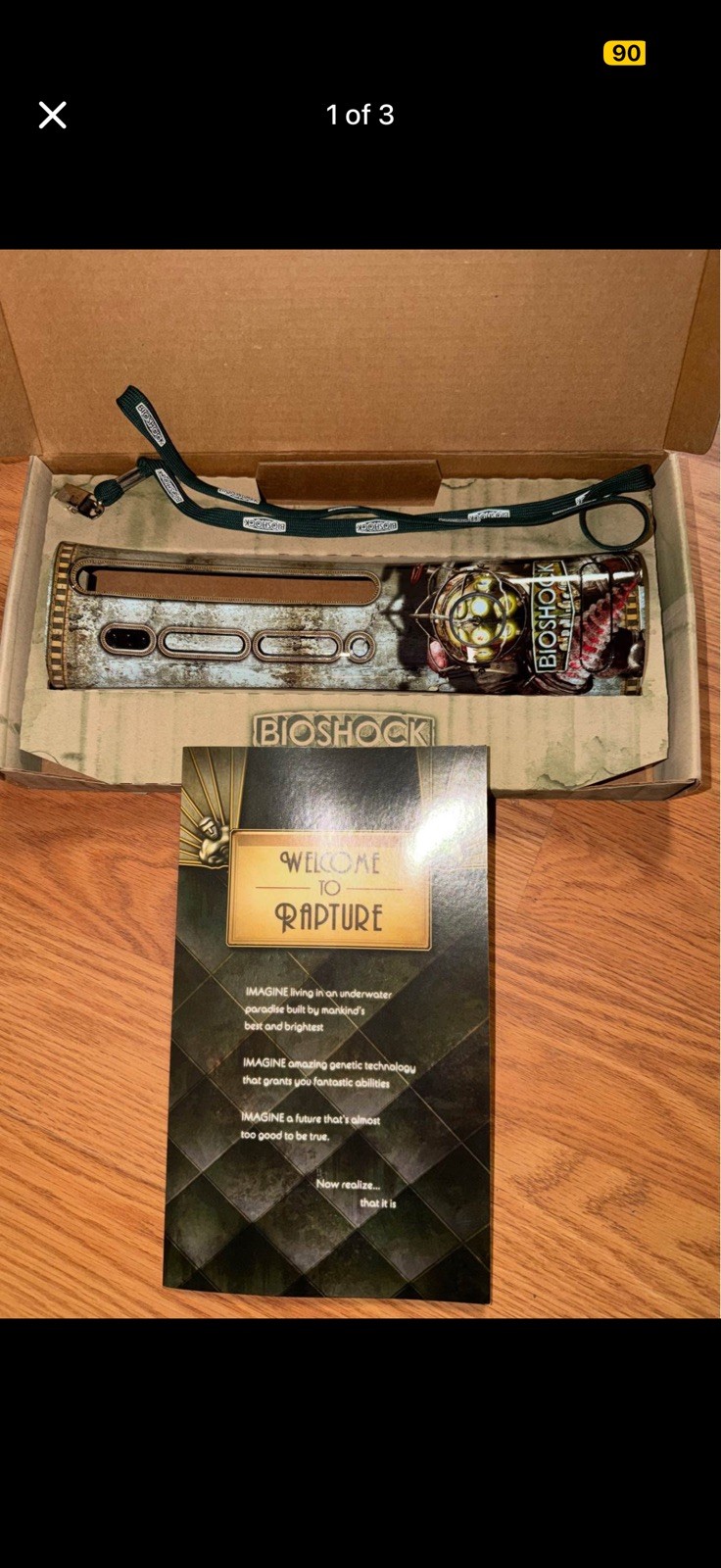 Bioshock Xbox 360 Faceplate with lanyard GameStop 2007 manager Promo RARE