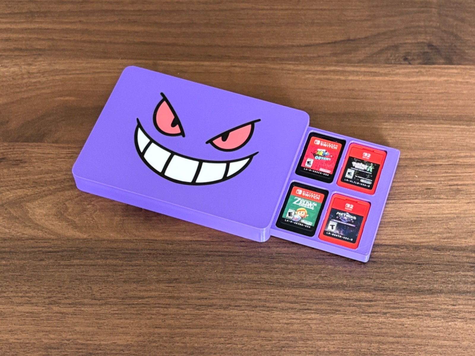 Nintendo Switch Magnetic Sliding Game Card Case – Gengar Face Edition