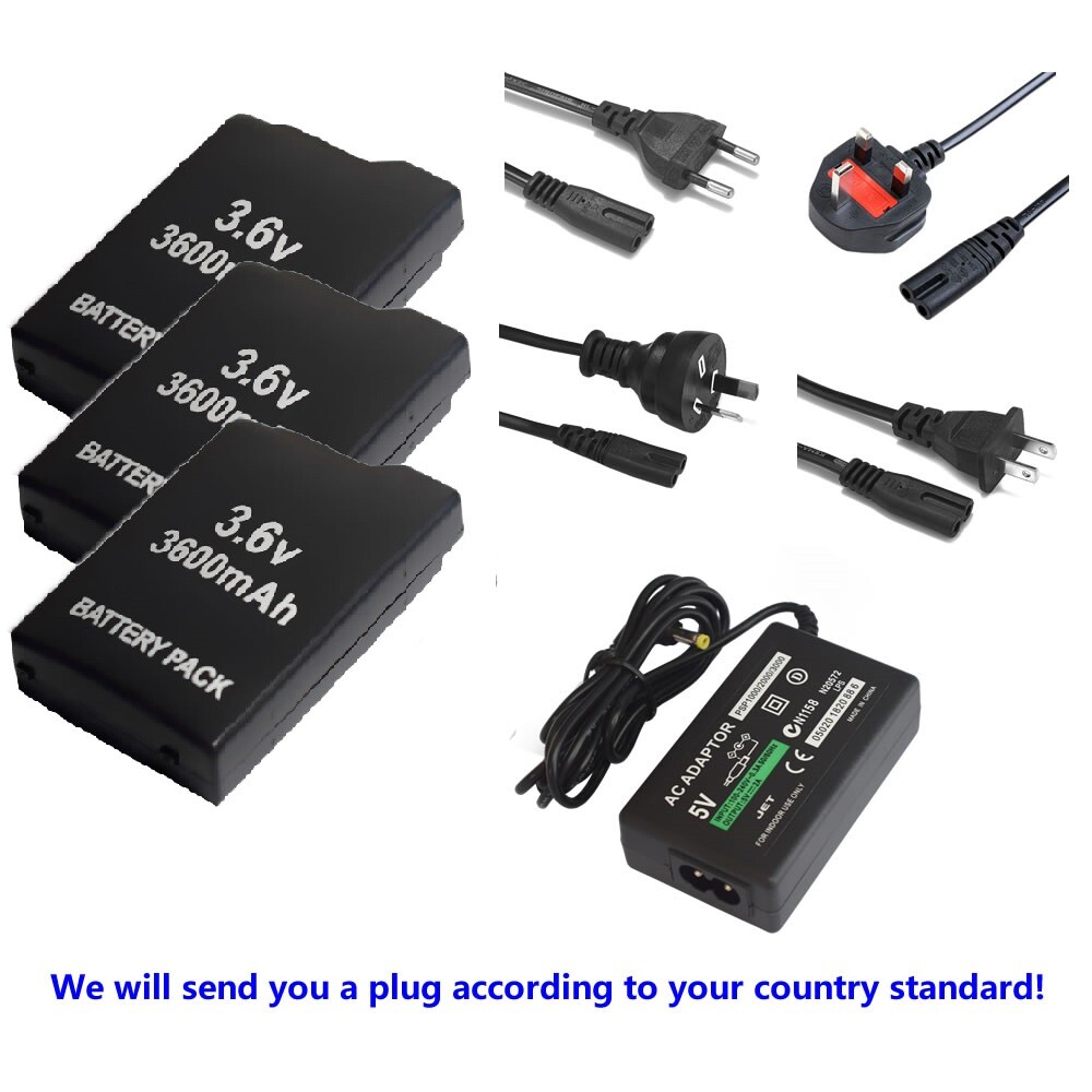 PSP-110 Battery or charger For Sony PSP-1005 PSP-1006 PSP-1007 PSP-1008 PSP-1010