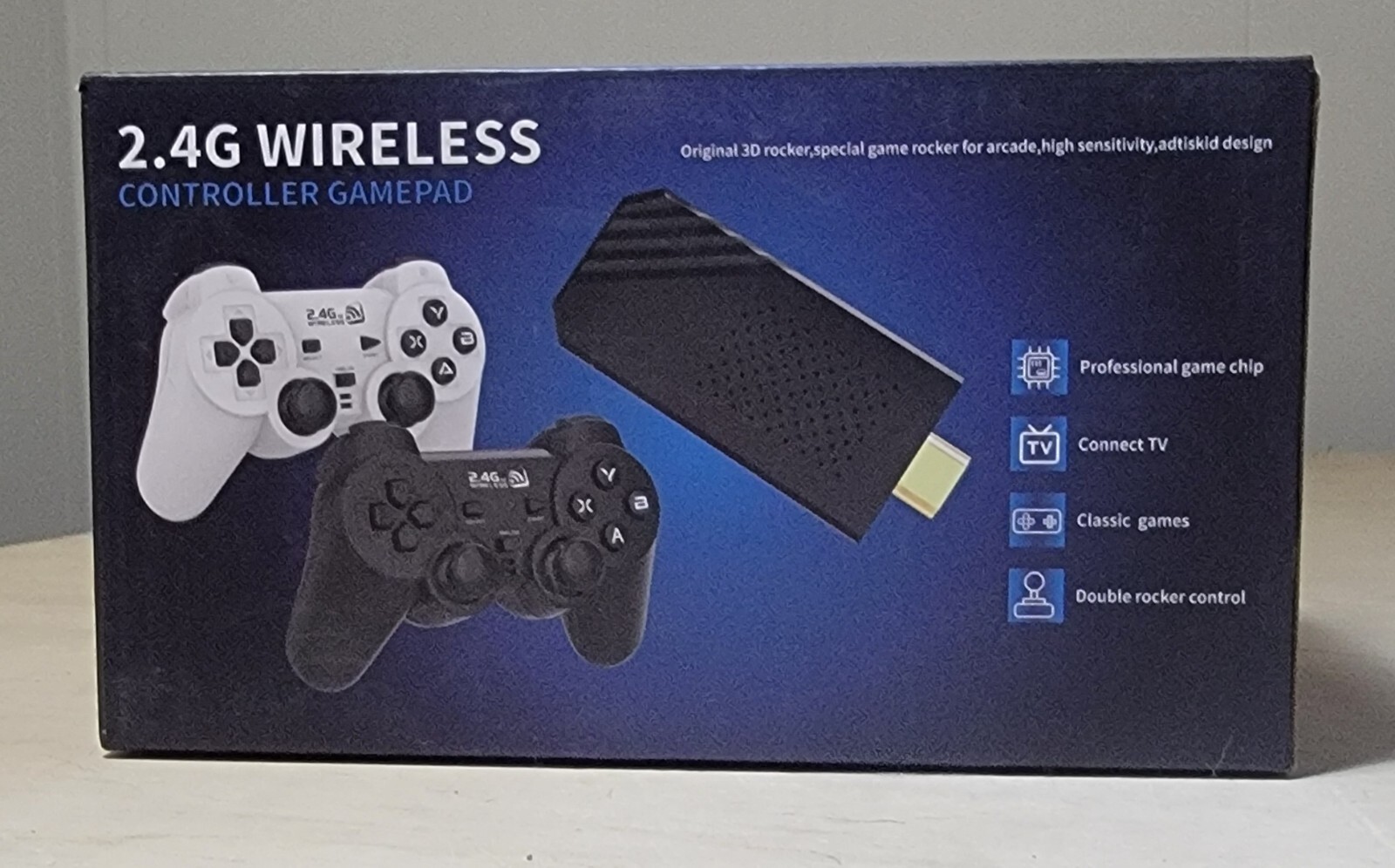 2.4G Wireless Controller Gamepad 64GB MicroSD w/ RetroArch HDMI Game Stick