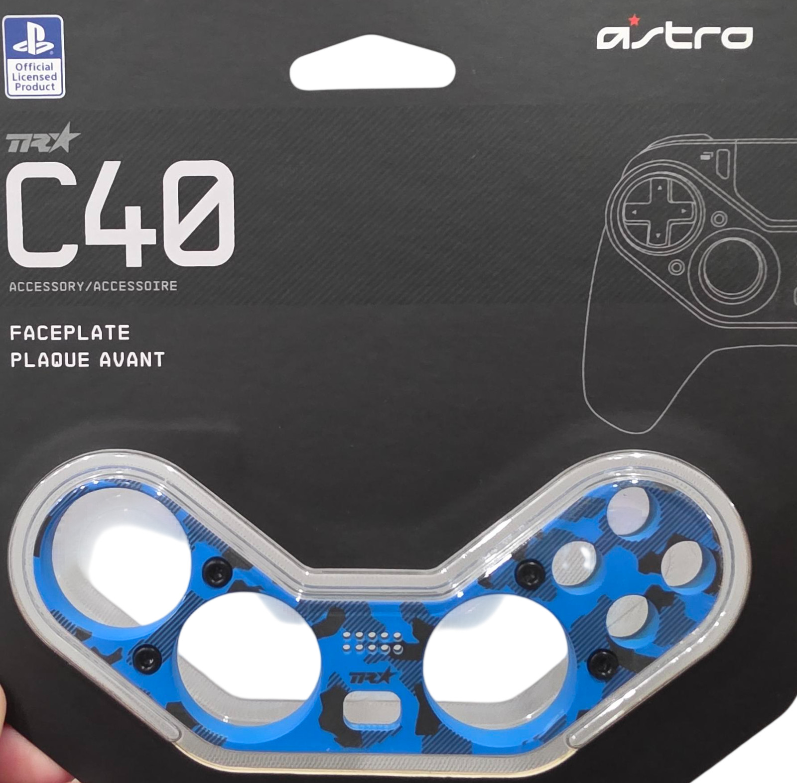 Replacement Faceplate for Astro C40 TR PlayStation 4 Controller – Blue
