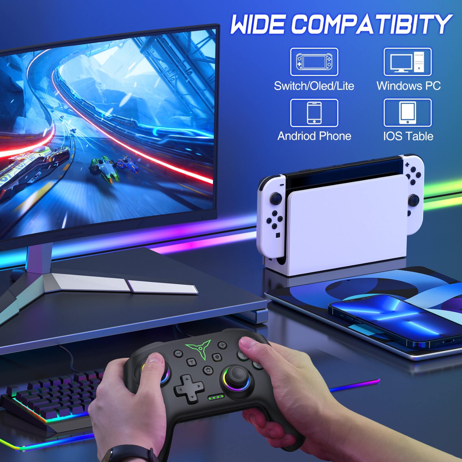 Pro Wireless Controller For Nintendo Switch OLED/LITE Controller Gamepad NEW