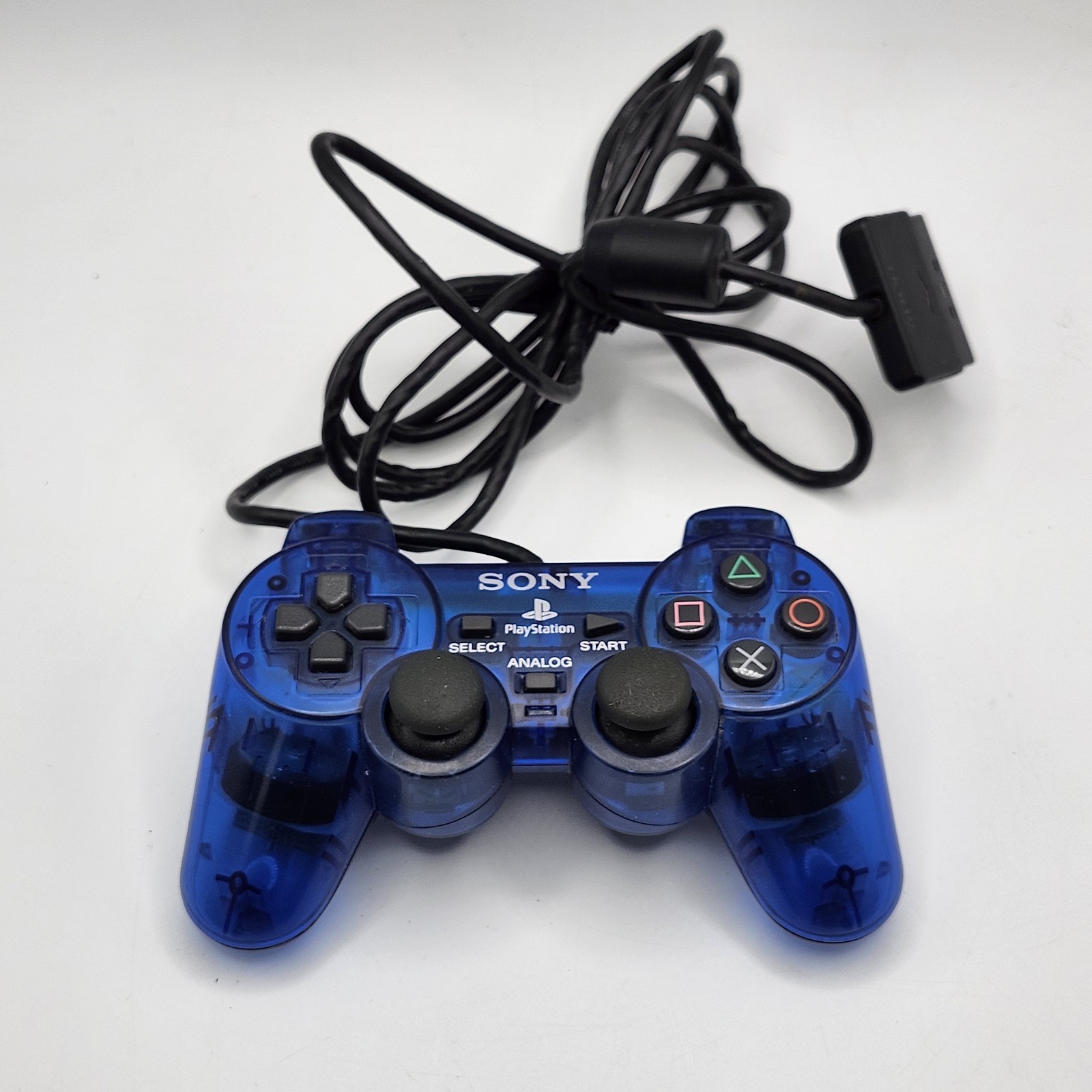 Sony PlayStation 2 PS2 Ocean Blue Clear Controller DualShock OEM SCPH-10010
