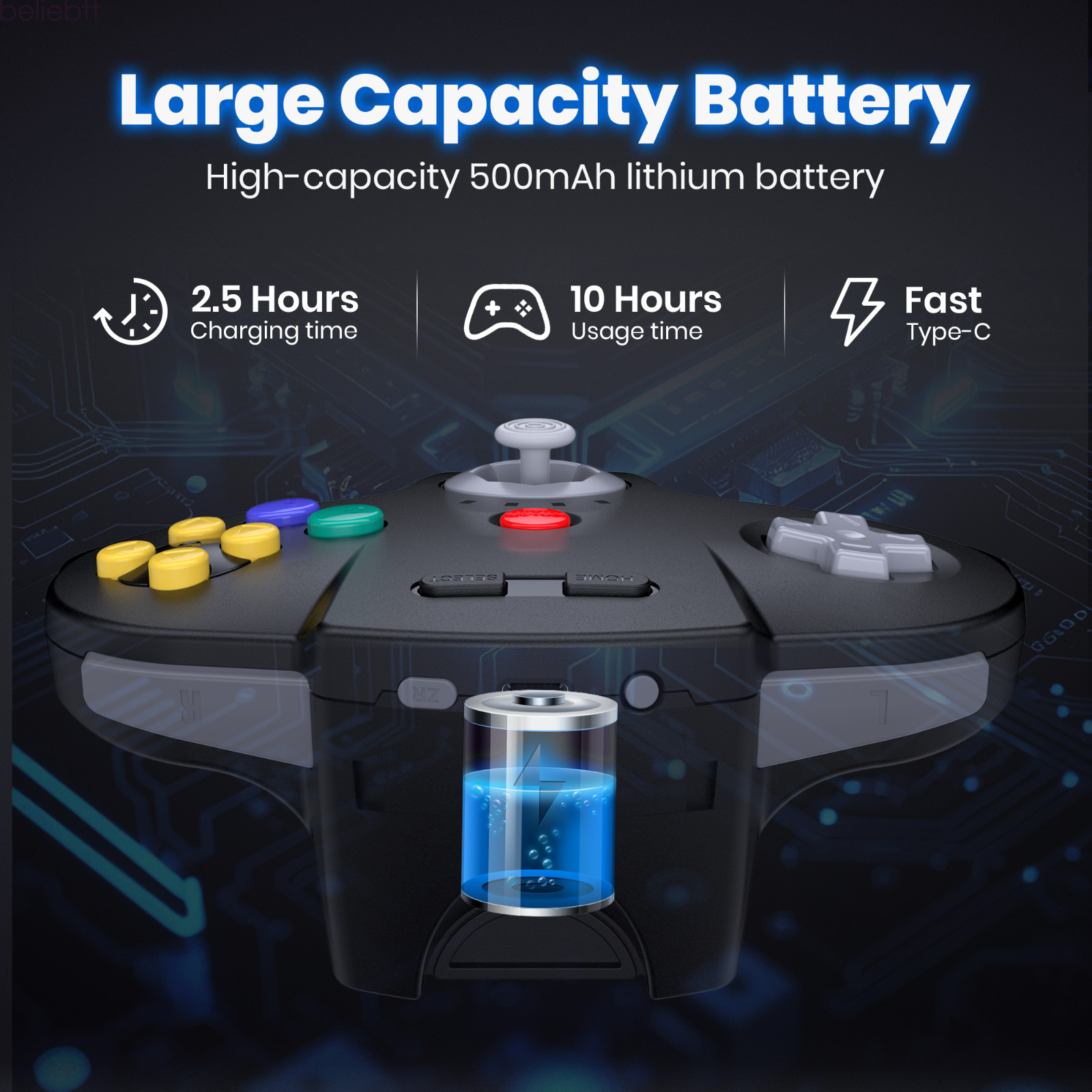 Wireless Switch Online N64 Controller for Switch PC Mac Steam iOS Raspberry Pi