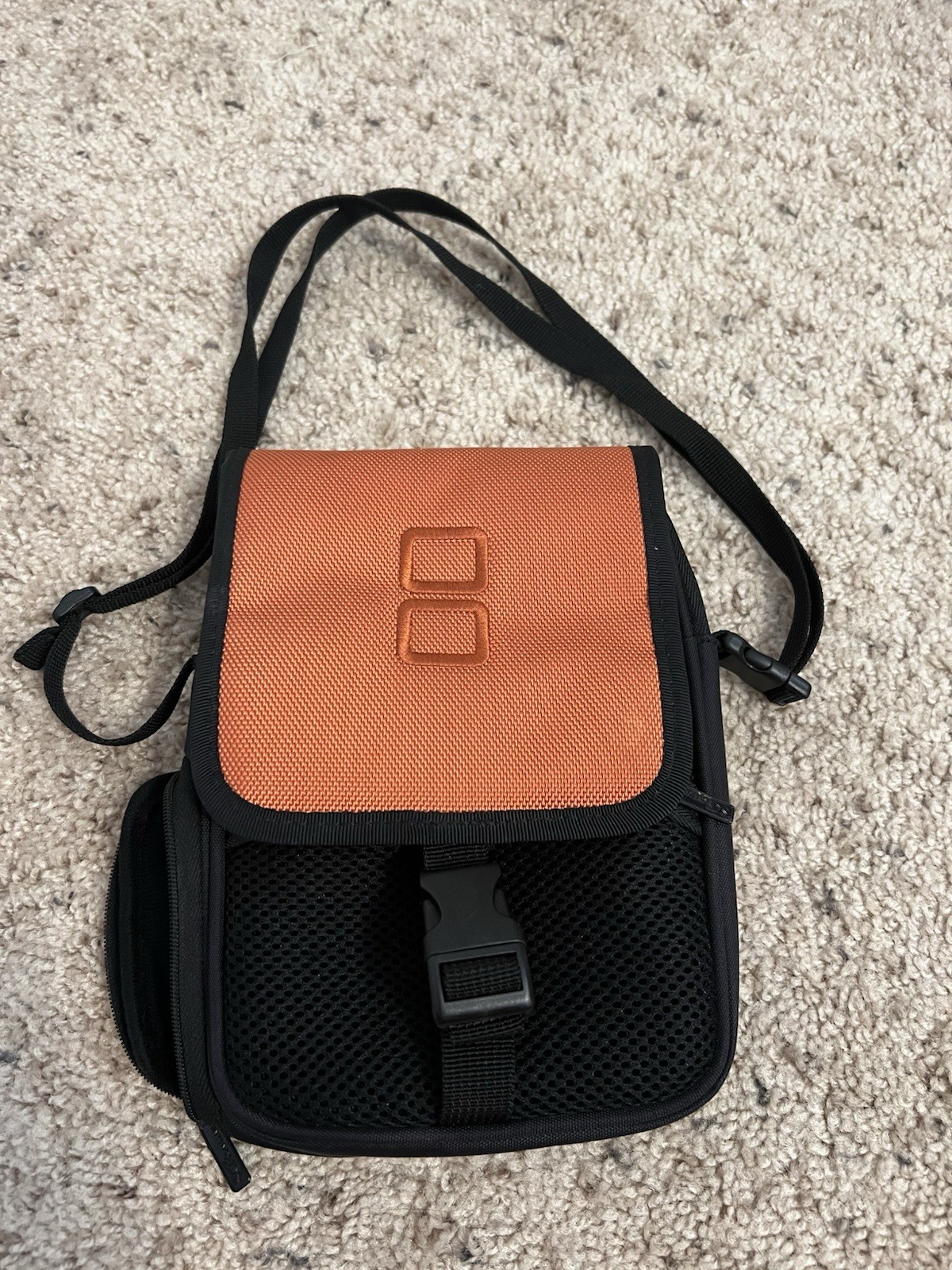 Nintendo DS Original Storage Carrying Travel Case Orange Black Adjustable Strap